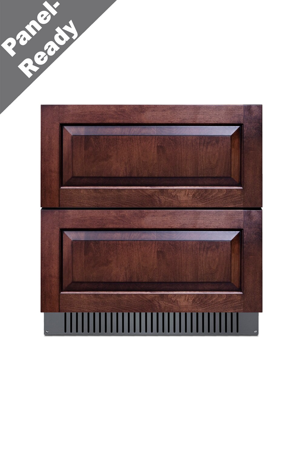 Refrigerador de cajón empotrable/de pie de 30 pulgadas Summit Appliance con 2 cajones (frente de acero inoxidable listo para panel/carcasa negra) SPR3032DADA
