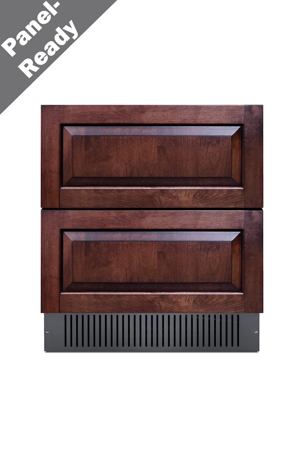 Refrigerador de 2 cajones empotrable o independiente de 30 pulgadas de Summit Appliance (frente de acero inoxidable listo para panel / gabinete negro) SPR3032D