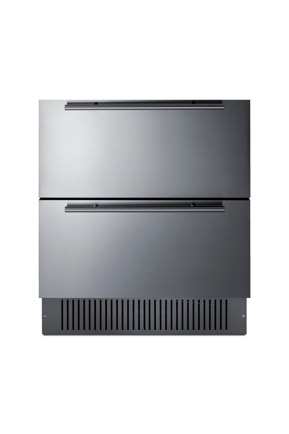 Refrigerador de 2 cajones empotrable o independiente de 30 pulgadas de Summit Appliance (frente de acero inoxidable listo para panel / gabinete negro) SPR3032D
