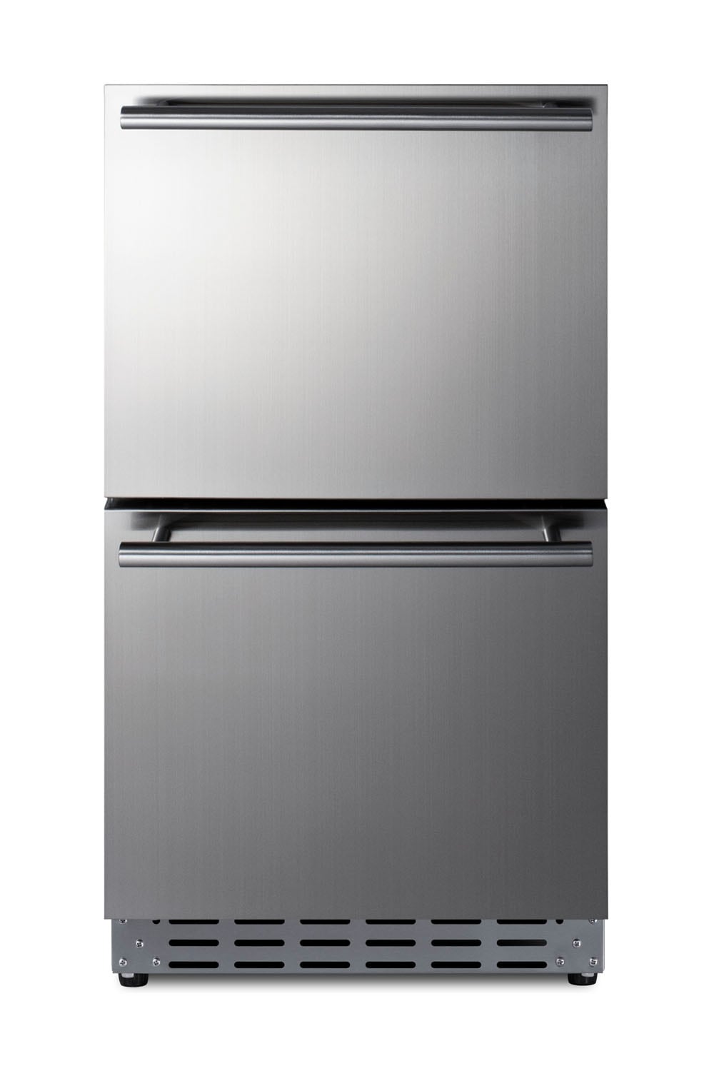 Refrigerador de cajón empotrable/autónomo de 18 pulgadas con 2 cajones de Summit Appliance (Acero inoxidable) FF182D