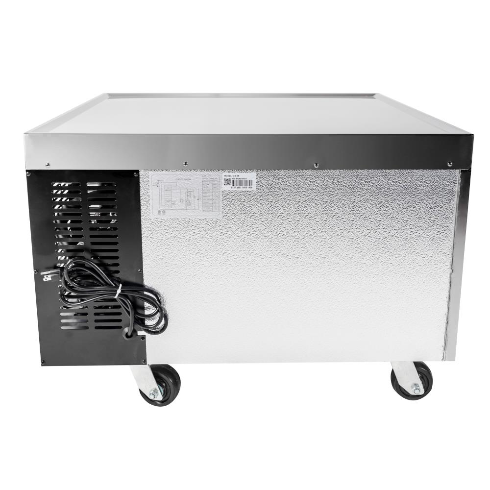 Refrigerador con 2 cajones independientes de acero inoxidable de 36.5 pulgadas de altura