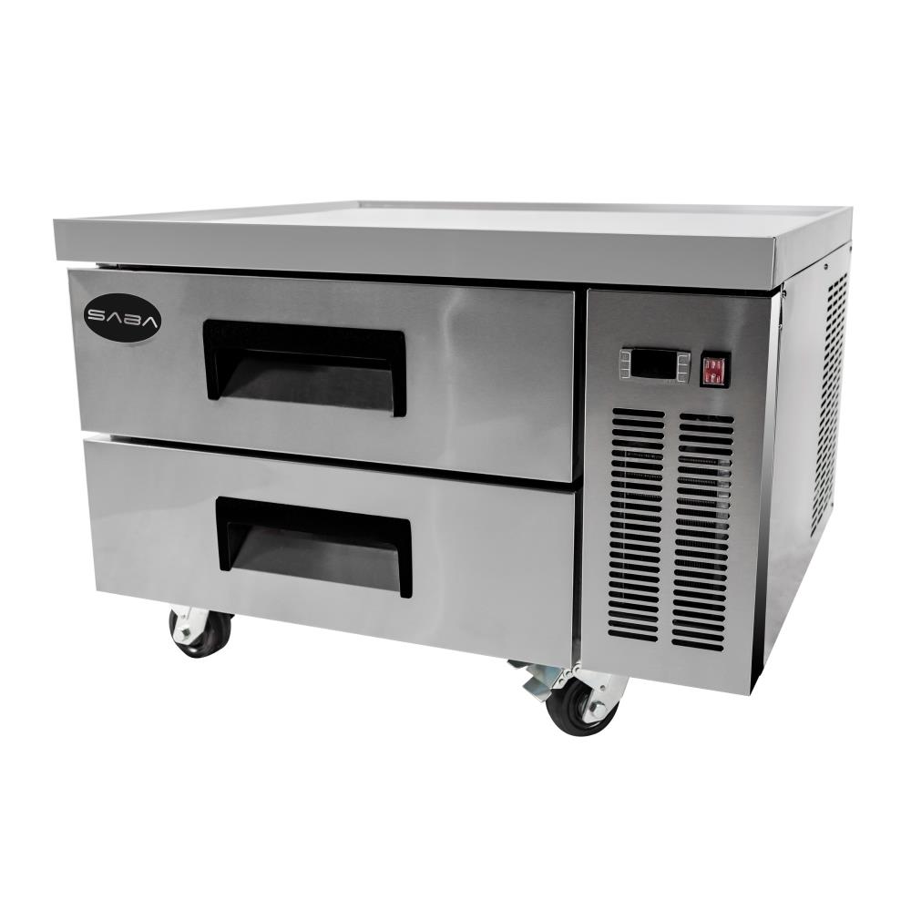 Refrigerador con 2 cajones independientes de acero inoxidable de 36.5 pulgadas de altura