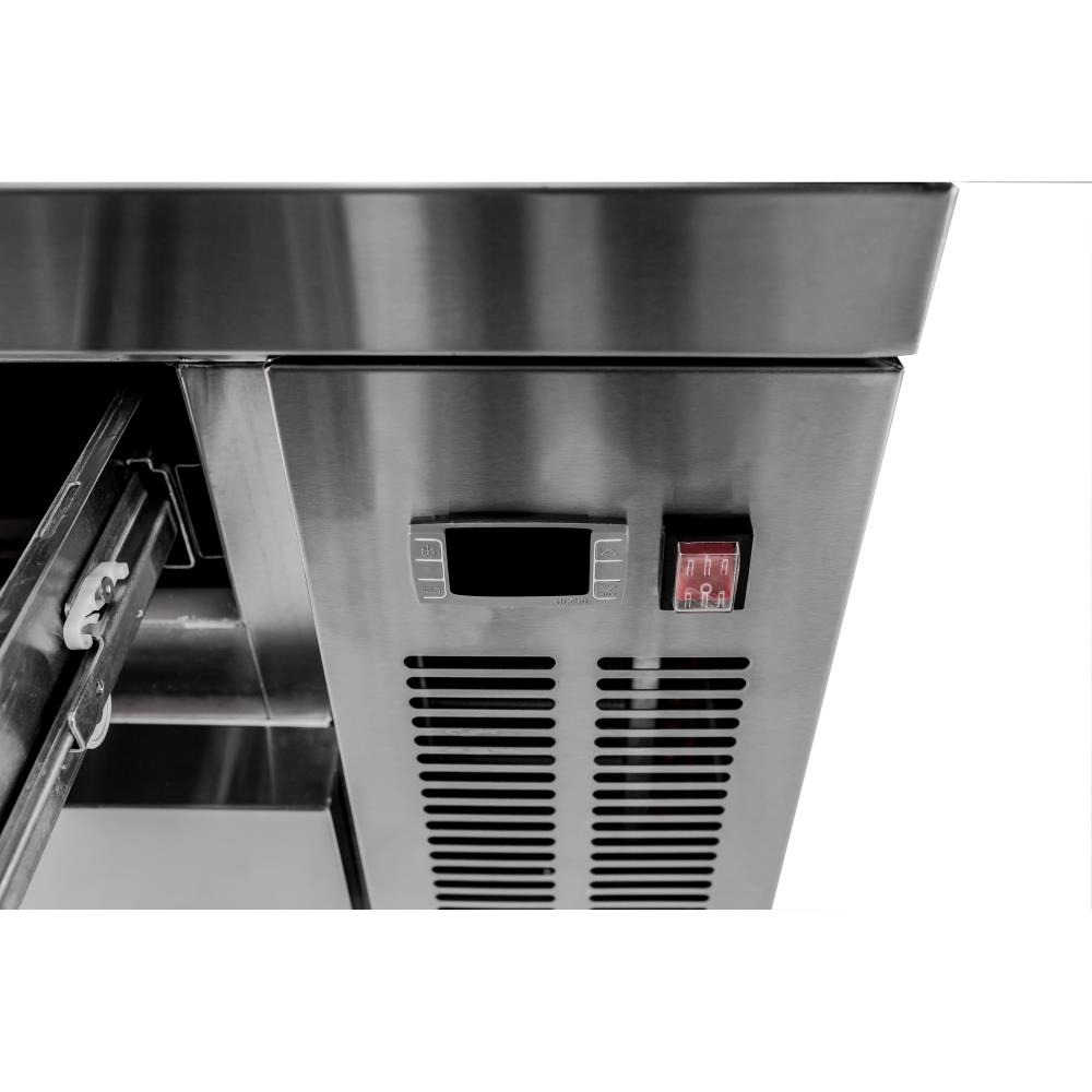 Refrigerador con 2 cajones independientes de acero inoxidable de 36.5 pulgadas de altura