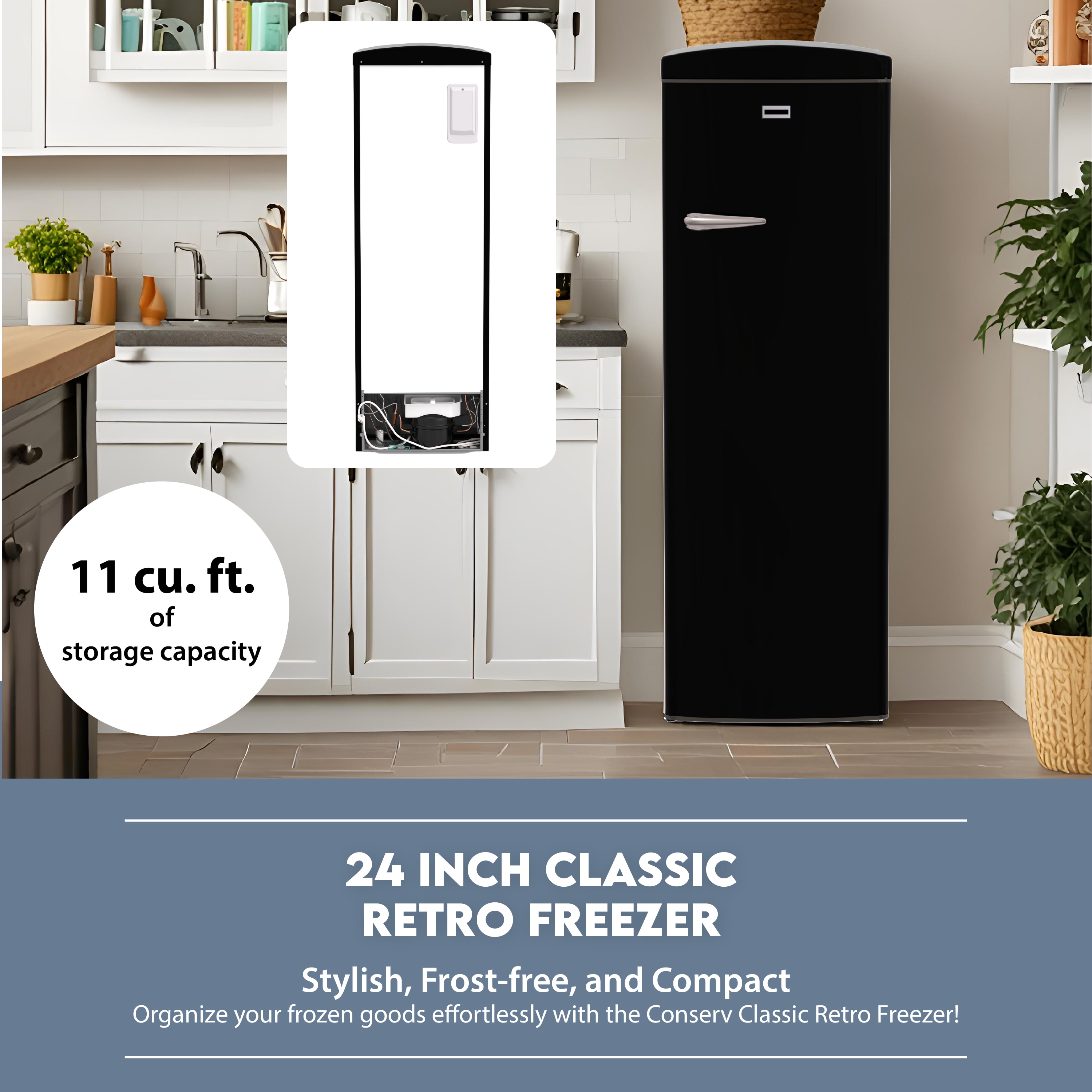 Refrigerador sin congelador de 11.12 pies cúbicos (Negro) RR 1100 B