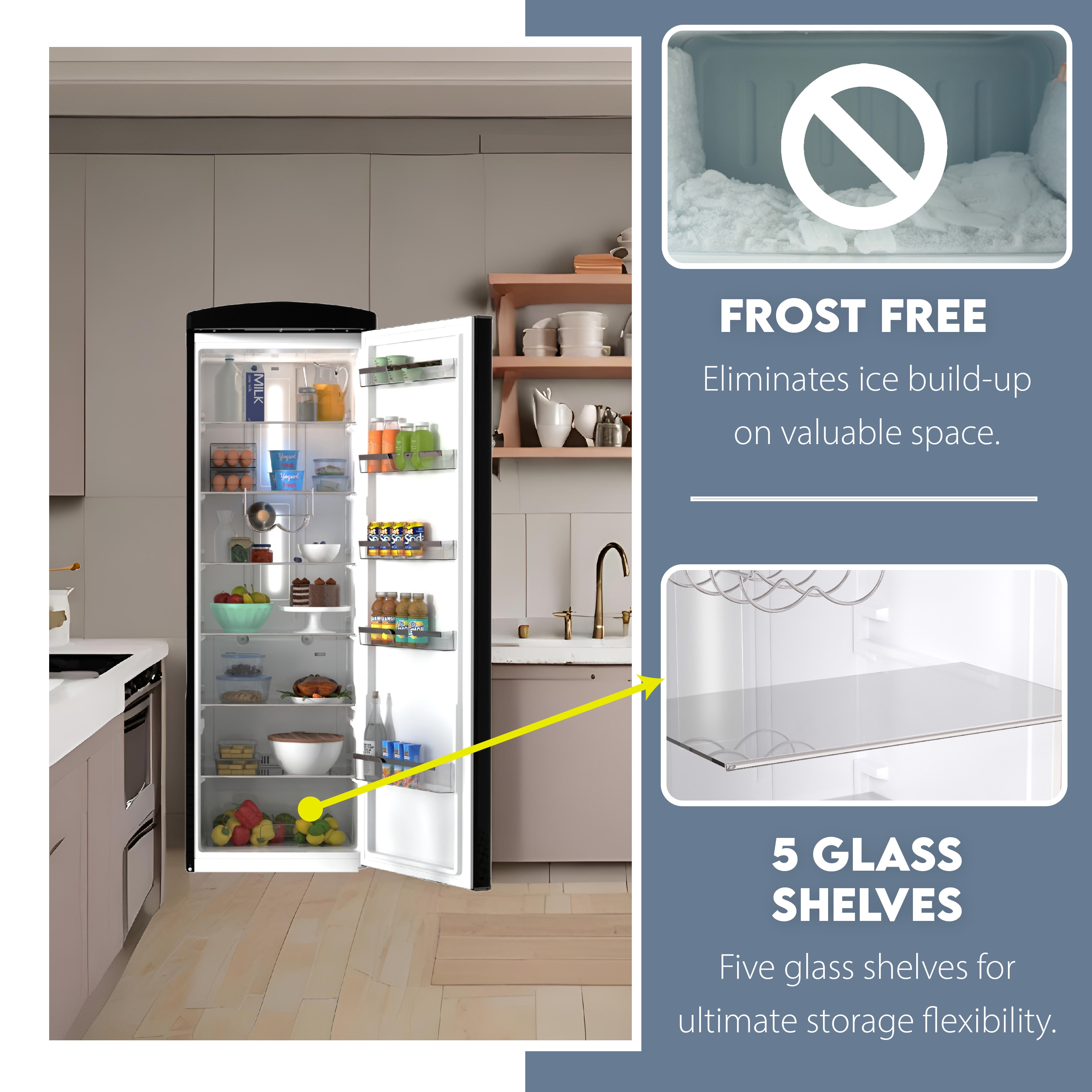 Refrigerador sin congelador de 11.12 pies cúbicos (Negro) RR 1100 B