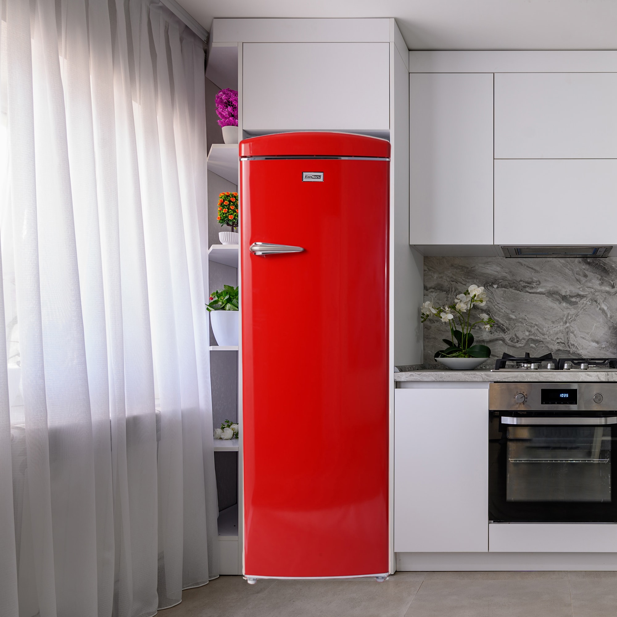 Refrigerador sin congelador de 11.12 pies cúbicos (Rojo) RR 1100 R