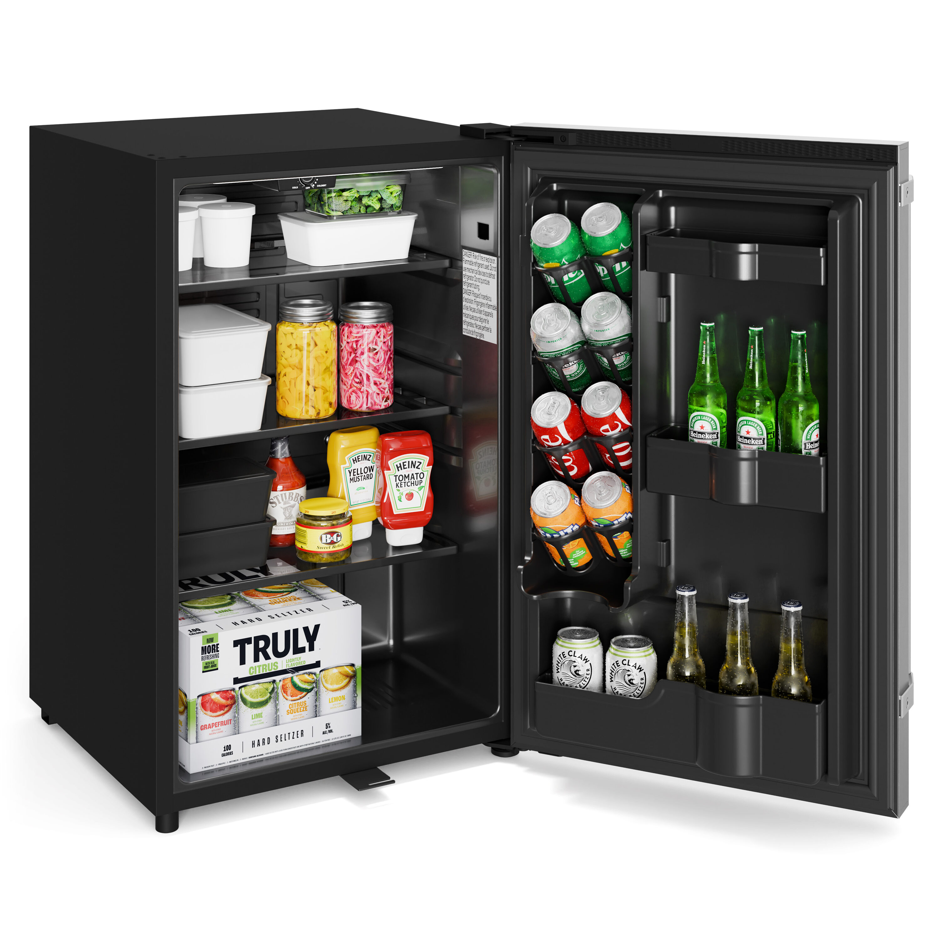 Refrigerador sin congelador para garaje listo de acero inoxidable de 4.4 pies cúbicos KoolMore OCR-44SS