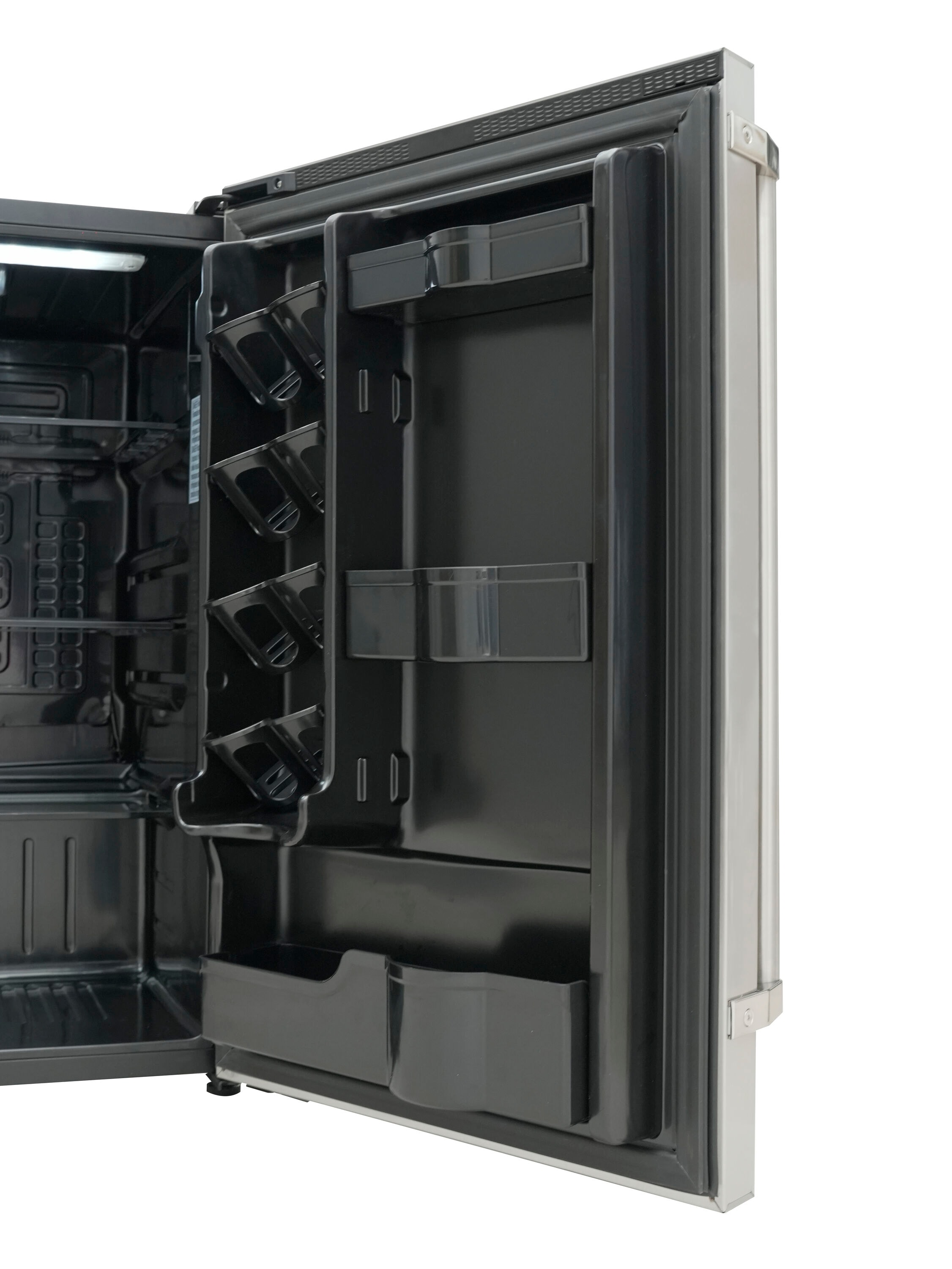 Refrigerador sin congelador para garaje listo de acero inoxidable de 4.4 pies cúbicos KoolMore OCR-44SS