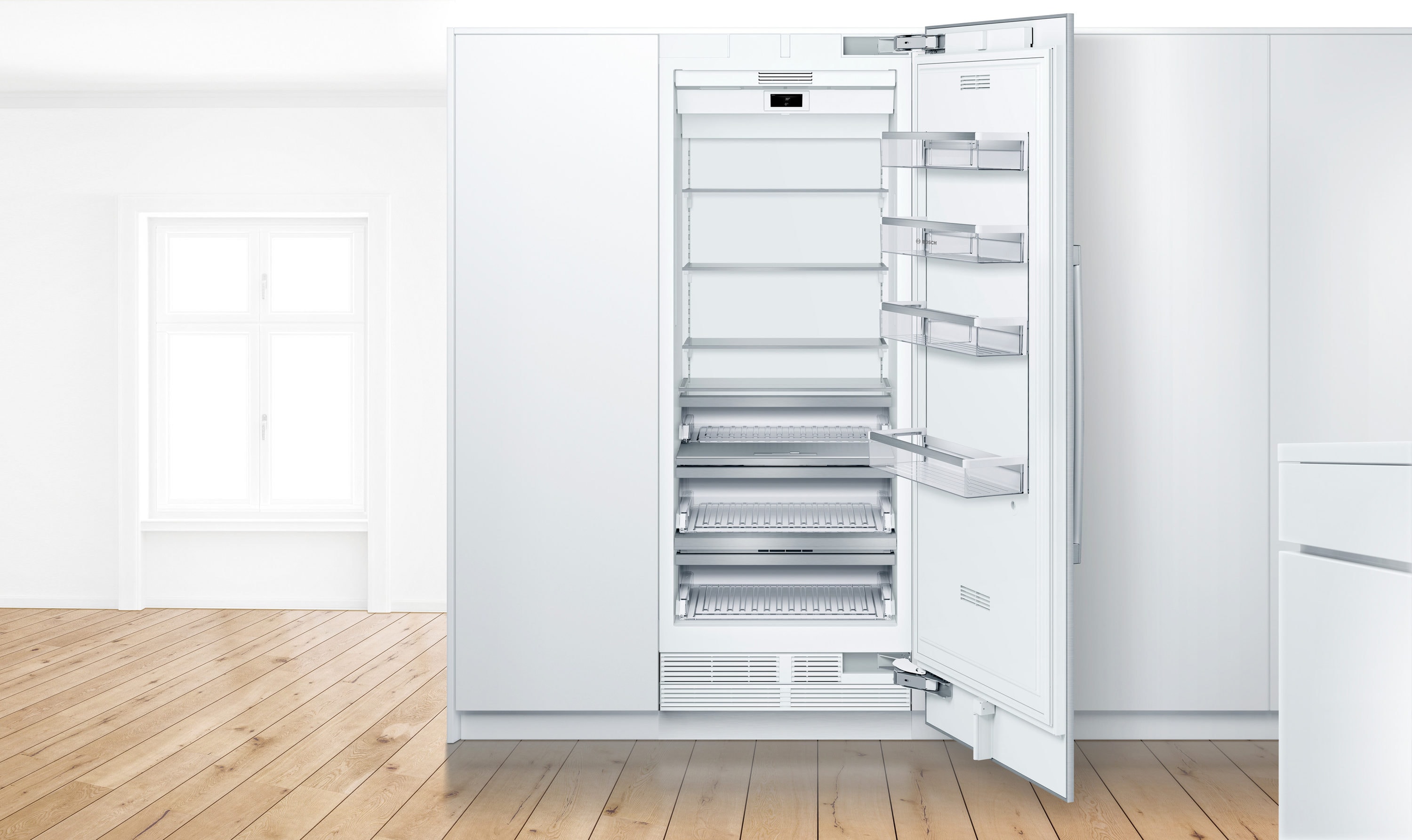 Refrigerador sin congelador de la serie Bosch Benchmark de 16.8 pies cúbicos (listo para panel personalizado) ENERGY STAR B30IR905SP