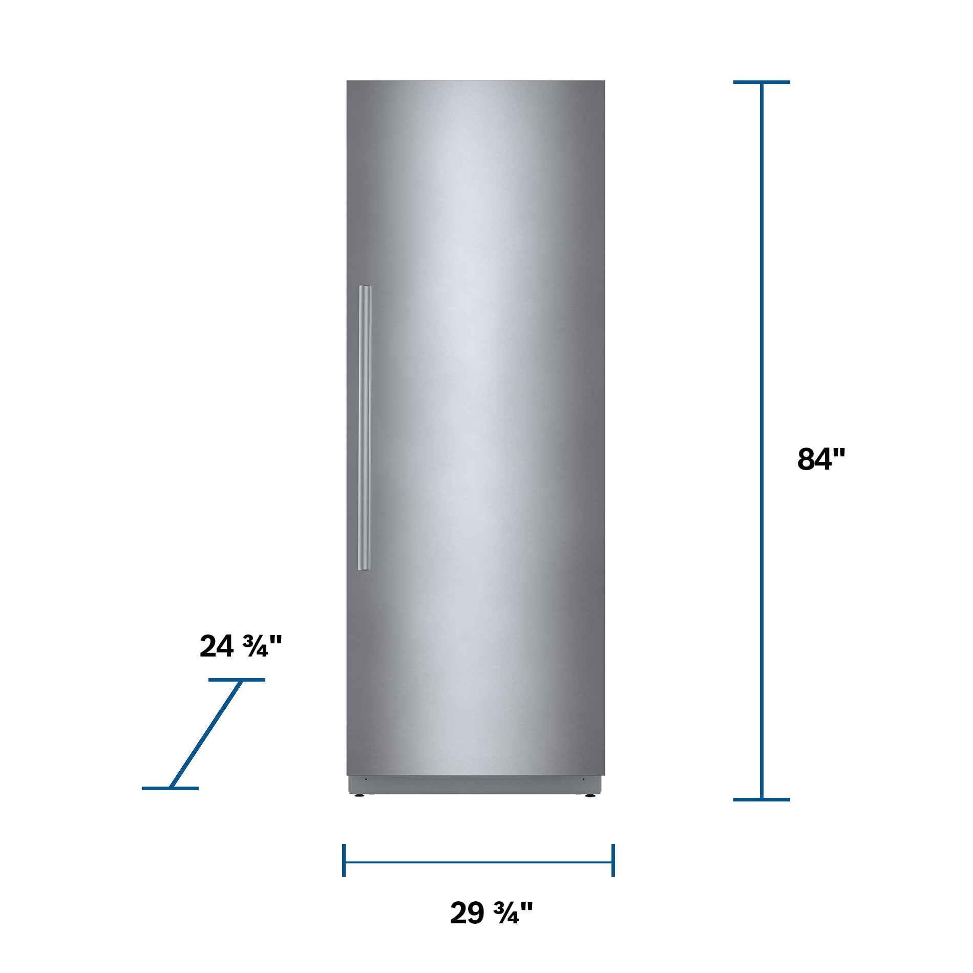 Refrigerador sin congelador de la serie Bosch Benchmark de 16.8 pies cúbicos (listo para panel personalizado) ENERGY STAR B30IR905SP