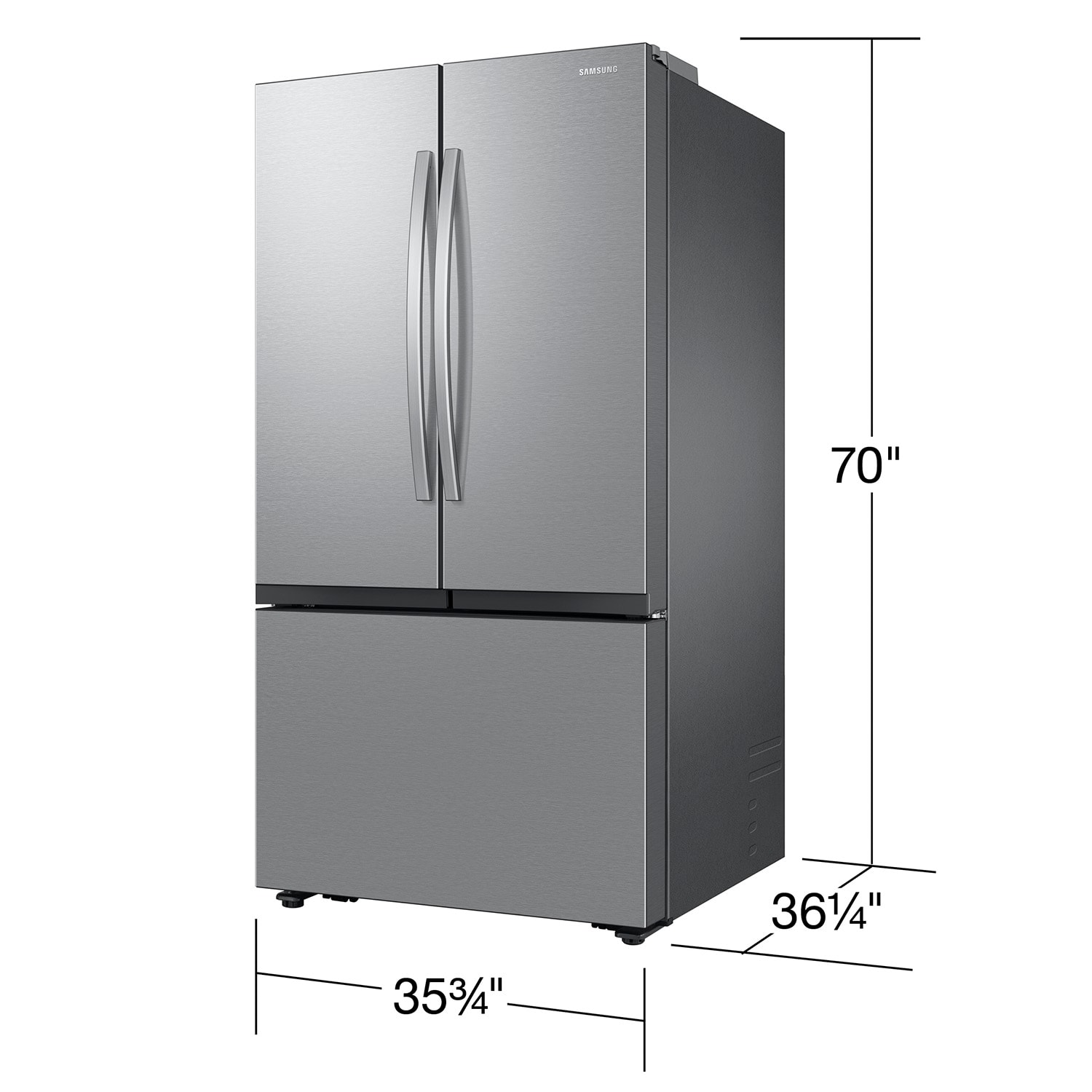 Refrigerador Samsung de Puertas Francesas con Capacidad de 31.5 pies cúbicos y Hielera Doble con Dispensador de Agua (Acero Inoxidable Resistente a las Huellas Dactilares) Certificado ENERGY STAR RF32CG5300SR
