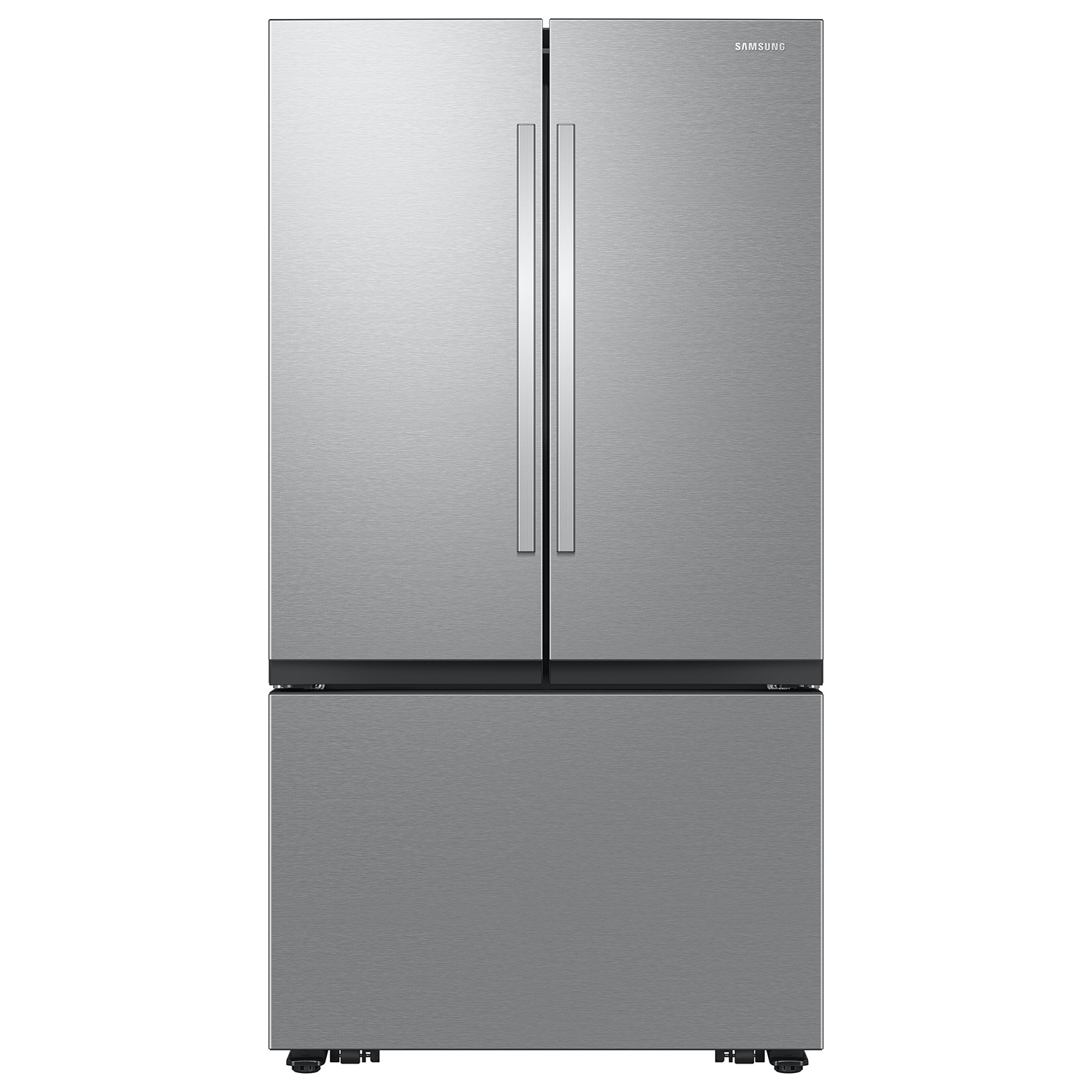 Refrigerador de Puertas Francesas con Capacidad Máxima de 31.5 pies cúbicos y Profundidad Estándar Samsung con Doble Fabricador de Hielo (Acero Inoxidable Resistente a las Huellas Dactilares) Compatible con Tecnología Inteligente, Certificado por ENERGY STAR RF32CG5100SR