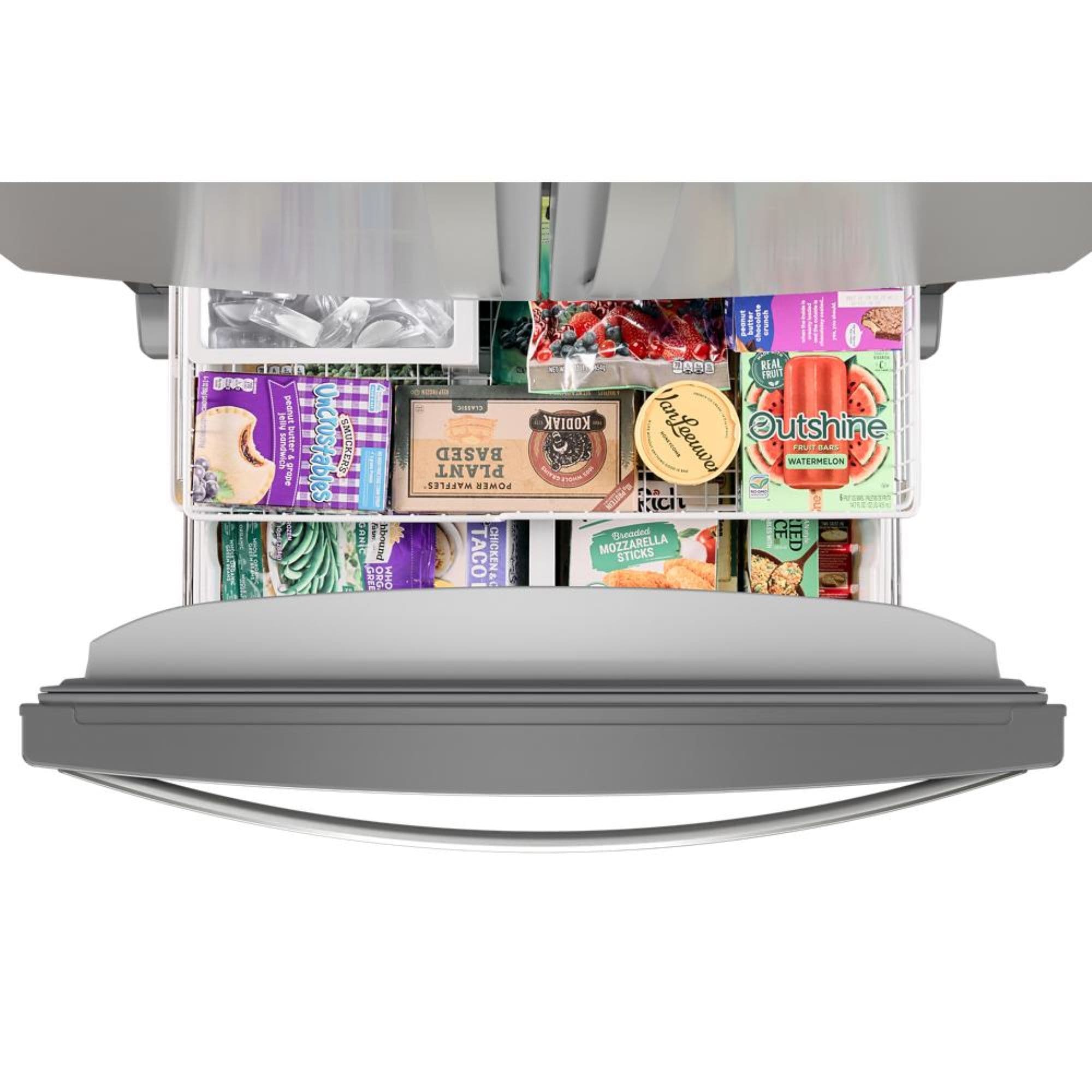 Refrigerador Francés de Tres Puertas con Hielera y Certificación ENERGY STAR de 25.2 pies cúbicos de Profundidad Estándar (Negro) Whirlpool WRFF3236RB