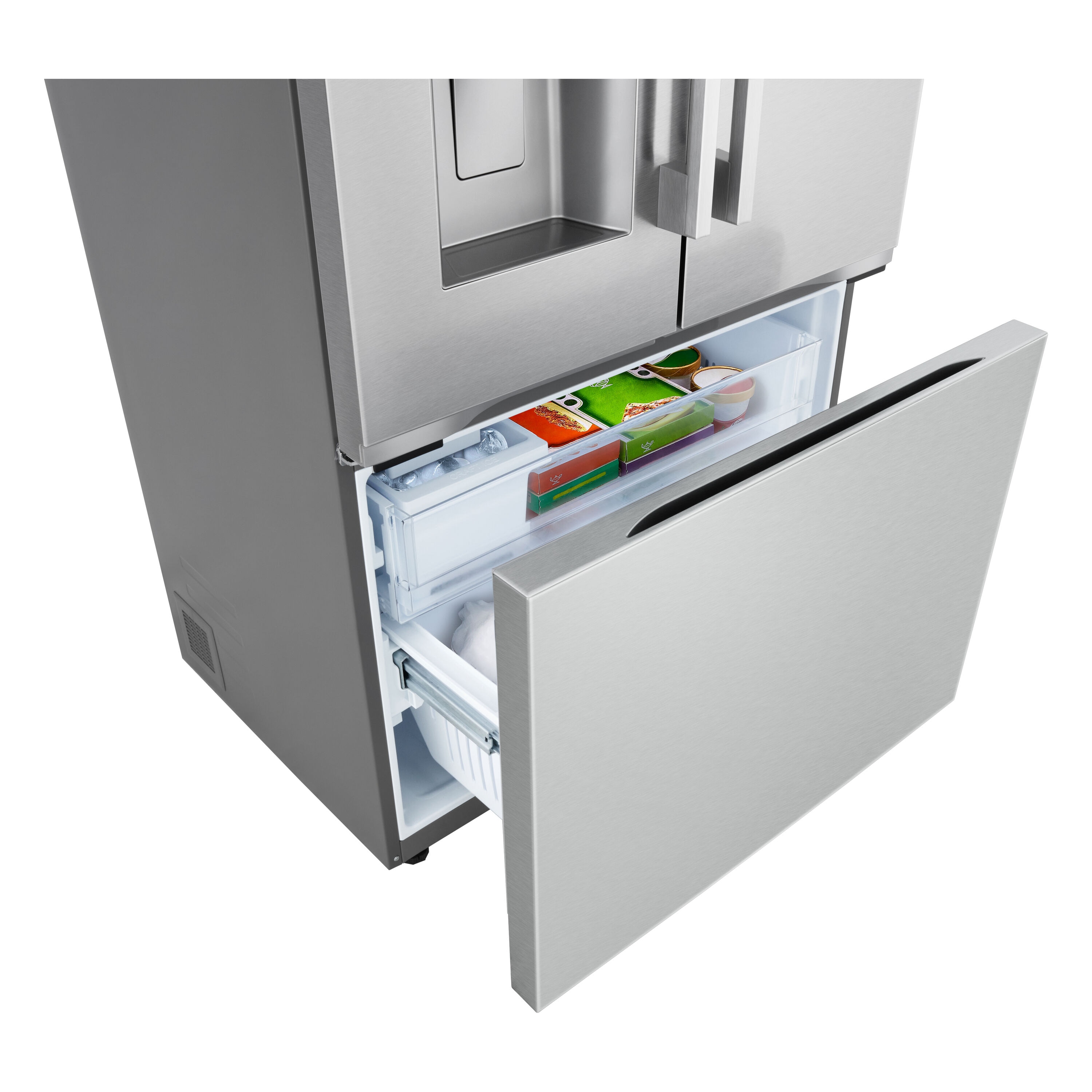 Refrigerador francés de puertas dobles inteligente compatible con Smart, con fabricador doble de hielo y dispensador de agua y hielo, 23.7 pies cúbicos sin saliente de profundidad de contador LG (acero inoxidable PrintProof) certificado ENERGY STAR LF24Z6530S