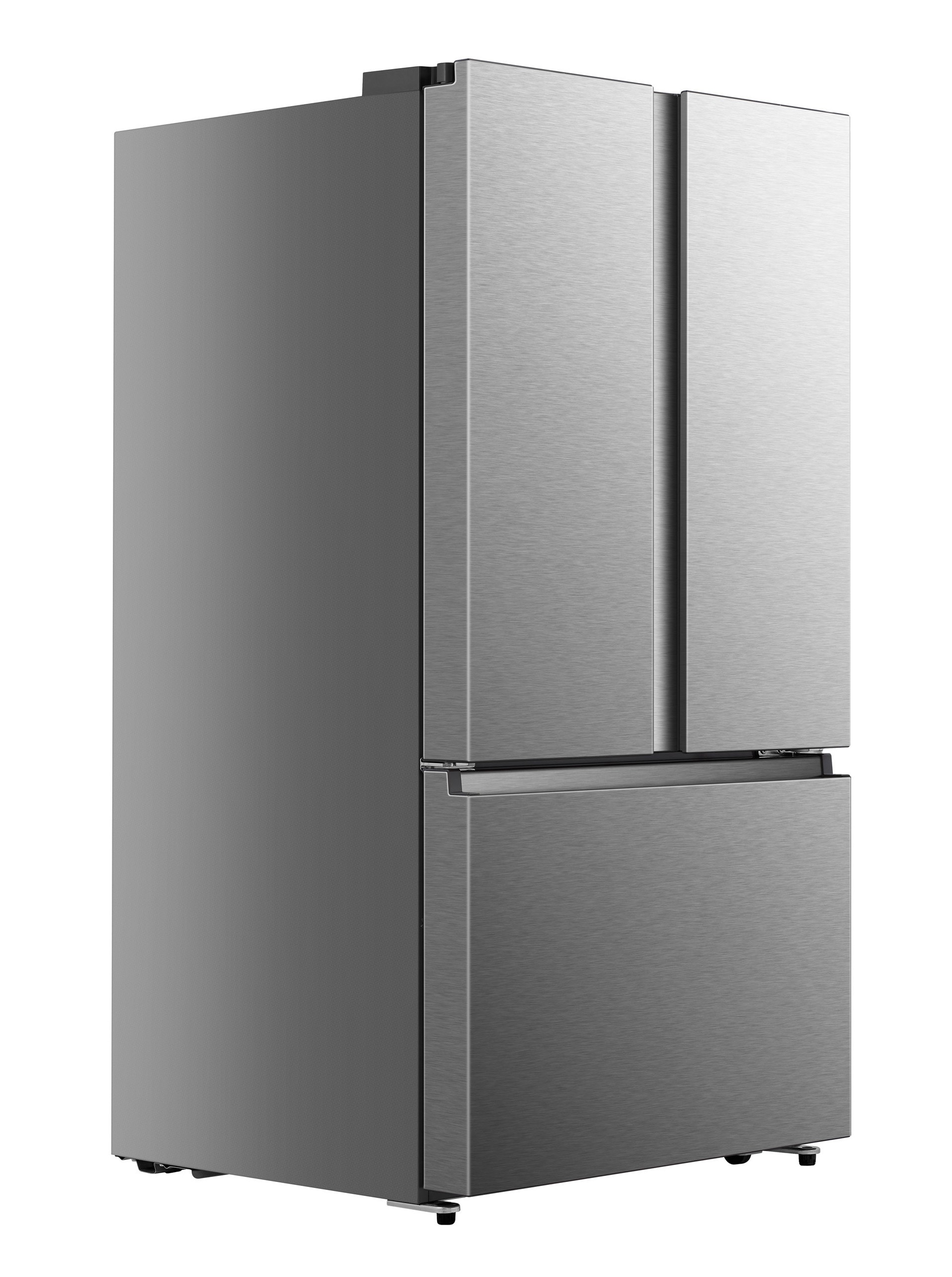 Refrigerador de Puertas Francesas de 3 Puertas Hisense PureFlat con Dispensador de Agua y Fábrica de Hielo, de 26.6 pies cúbicos de profundidad estándar (acero inoxidable resistente a huellas dactilares) Certificado ENERGY STAR HRF266N6CSE1