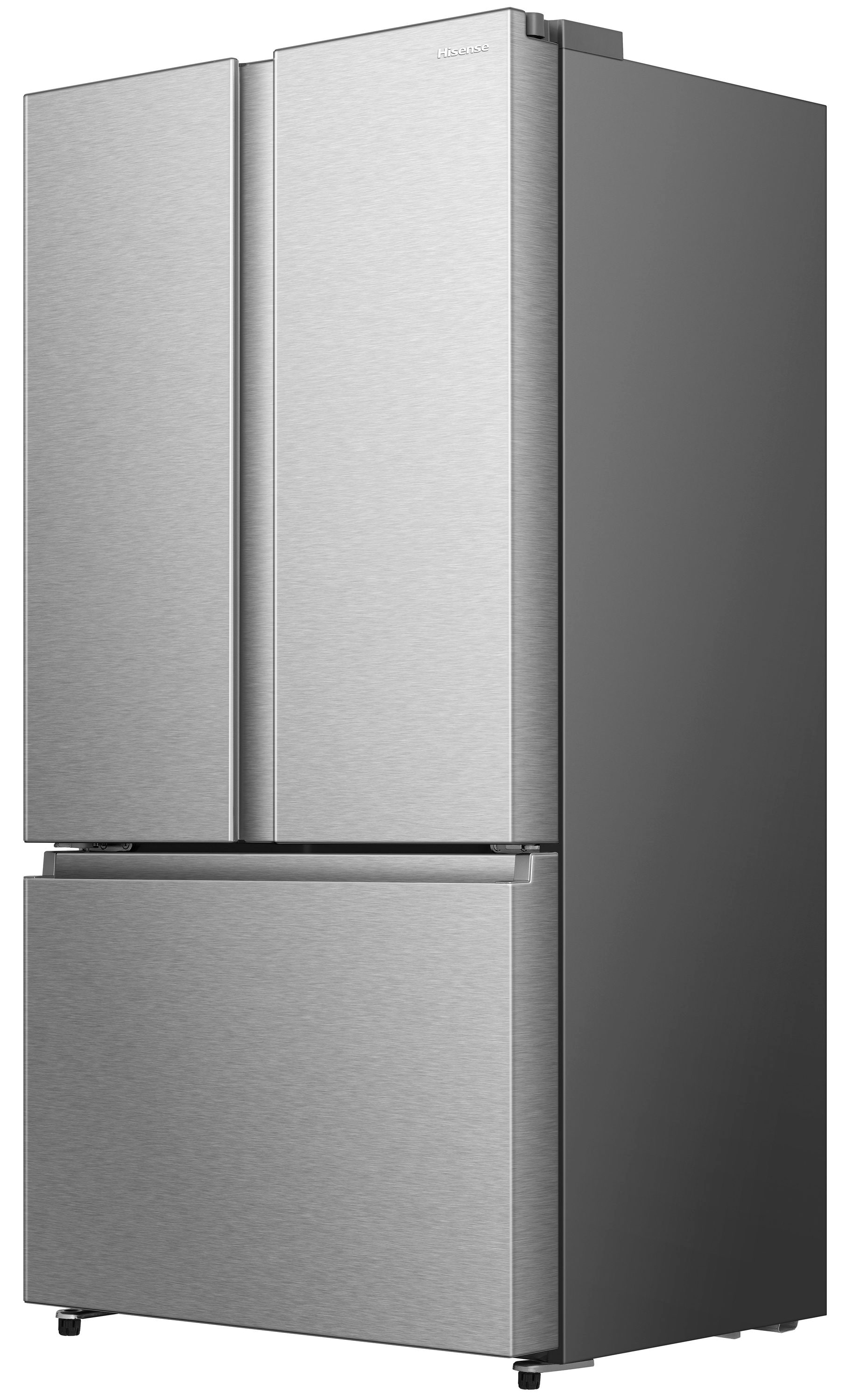 Refrigerador de Puertas Francesas de 3 Puertas Hisense PureFlat con Dispensador de Agua y Fábrica de Hielo, de 26.6 pies cúbicos de profundidad estándar (acero inoxidable resistente a huellas dactilares) Certificado ENERGY STAR HRF266N6CSE1