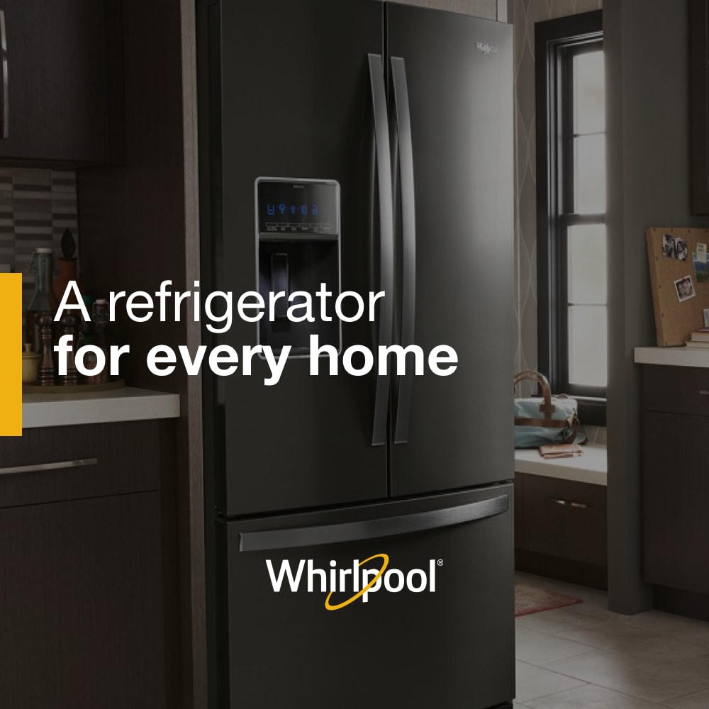 Refrigerador Francés de 3 Puertas con Doble Hielera y Dispensador de Agua e Hielo (Negro Resistente a las Huellas Dactilares) Certificado ENERGY STAR, Profundidad Estándar de 26.8 pies cúbicos Whirlpool WRF767SDHV