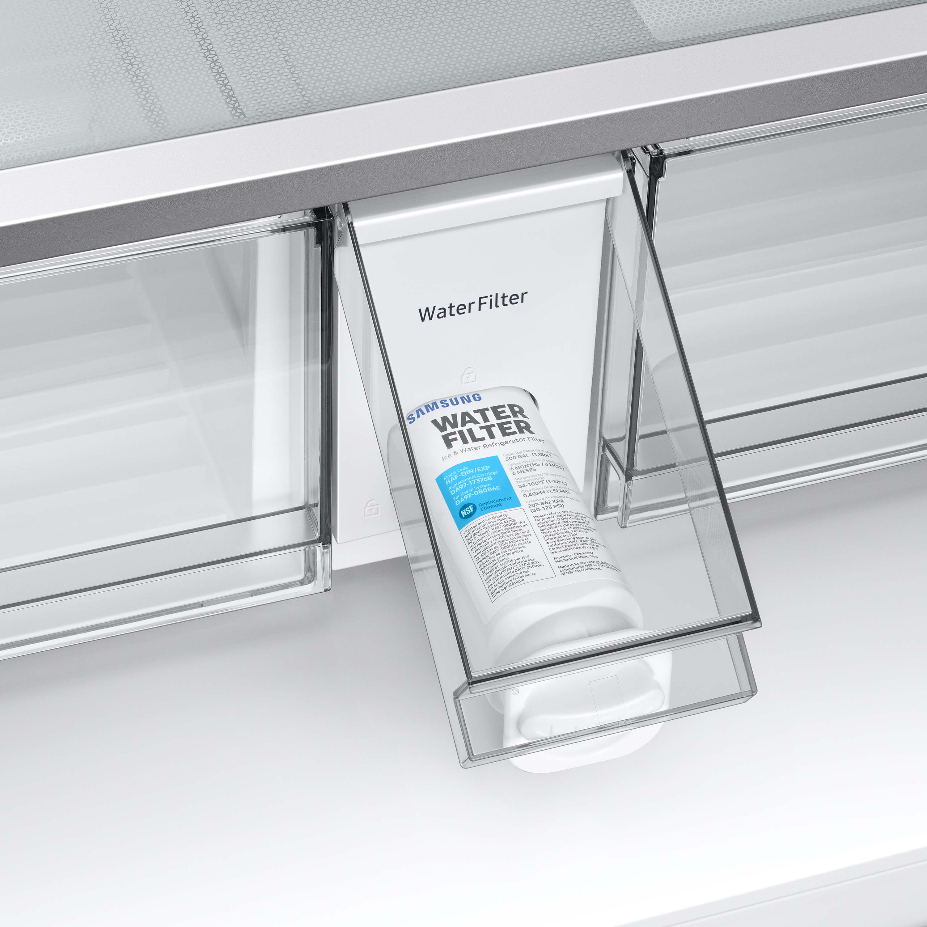 Refrigerador Francés con Dispensador de Agua y Puerta en Puerta Samsung Bespoke de 28.8 pies cúbicos con Ice Maker Doble y Compatibilidad Inteligente, Certificado ENERGY STAR Profundidad Estándar de 4 Puertas (Paneles se Venden por Separado) RF29BB8600AP