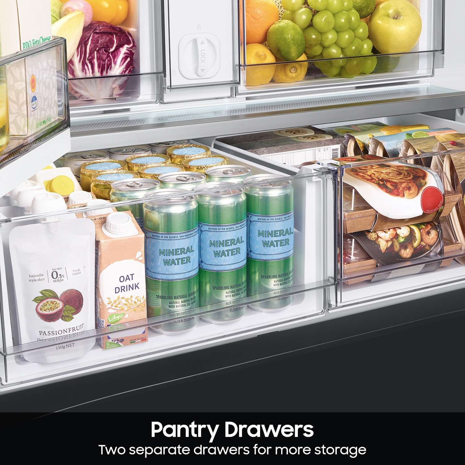 Refrigerador francés con puerta a puerta inteligente de Samsung de 30.1 pies cúbicos de profundidad estándar con fabricador de hielo doble y dispensador de agua, resistente a huellas dactilares en acero inoxidable - Todos los paneles, certificado ENERGY STAR RF30BB6600QL.