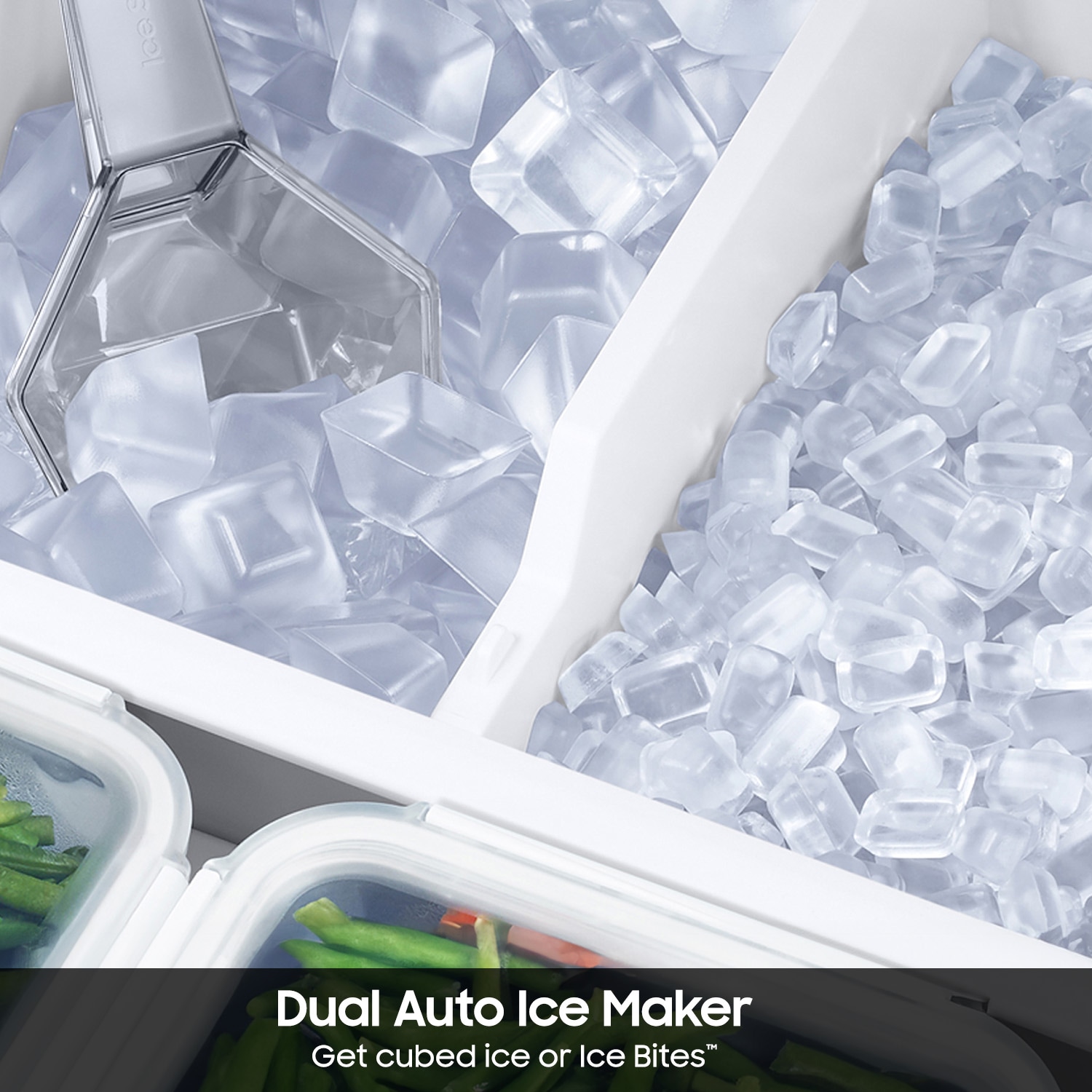 Refrigerador francés con puerta a puerta inteligente de Samsung de 30.1 pies cúbicos de profundidad estándar con fabricador de hielo doble y dispensador de agua, resistente a huellas dactilares en acero inoxidable - Todos los paneles, certificado ENERGY STAR RF30BB6600QL.