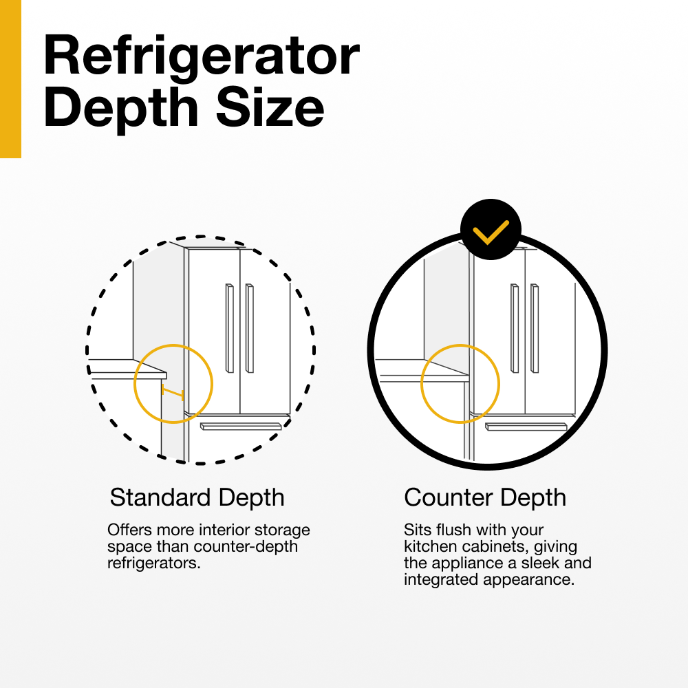 Refrigerador Whirlpool de Puerta Francesa con Hielera y Acabado de Acero Inoxidable Resistente a las Huellas Dactilares de 19.4 pies cúbicos de Profundidad de Mostrador, Certificado ENERGY STAR.