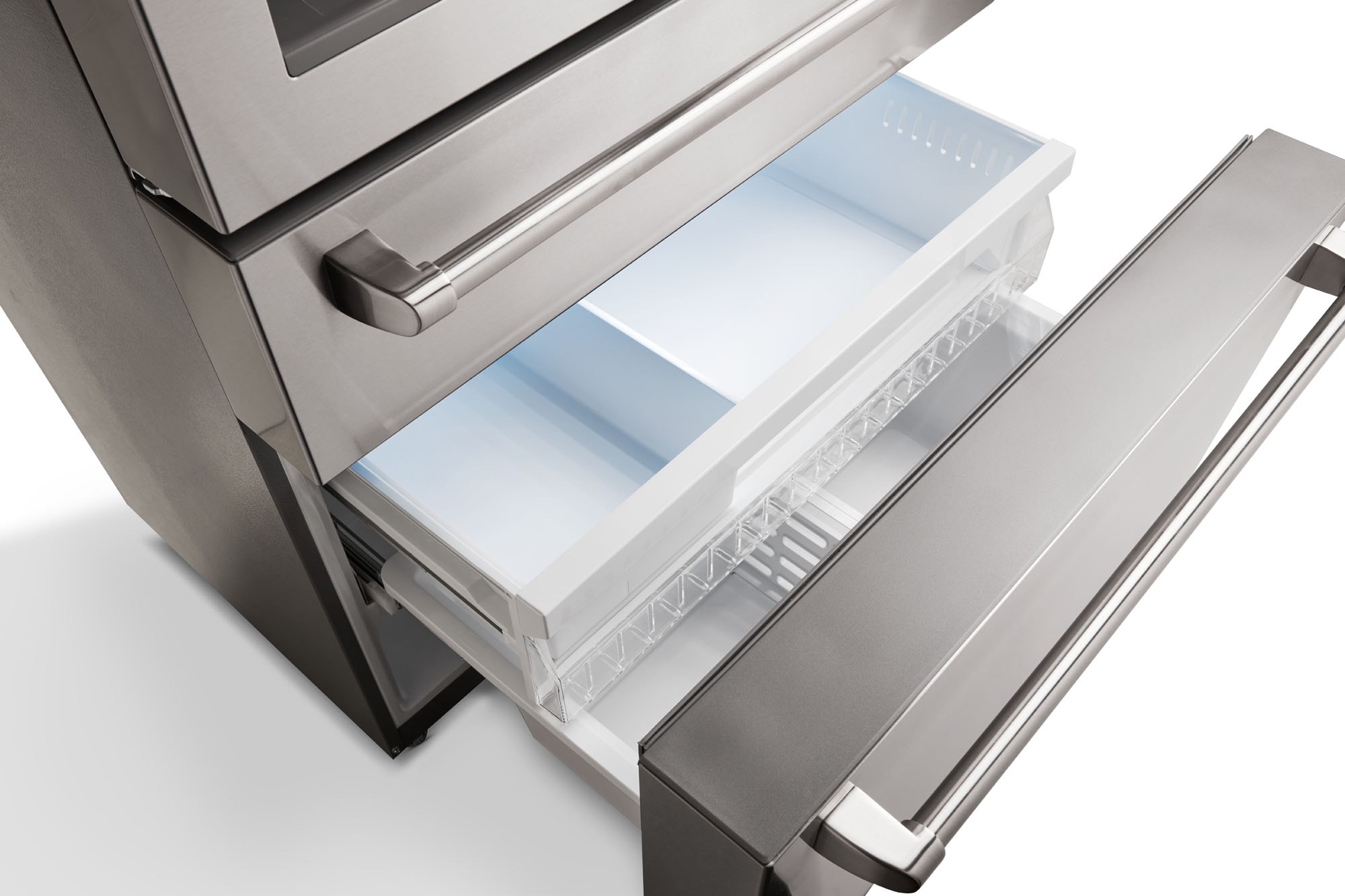 Refrigerador francés de 4 puertas de acero inoxidable de 22 pies cúbicos de profundidad de mostrador de thor kitchen con fabricante de hielo y dispensador de agua e hielo (Certificado ENERGY STAR) TRF3601FD.