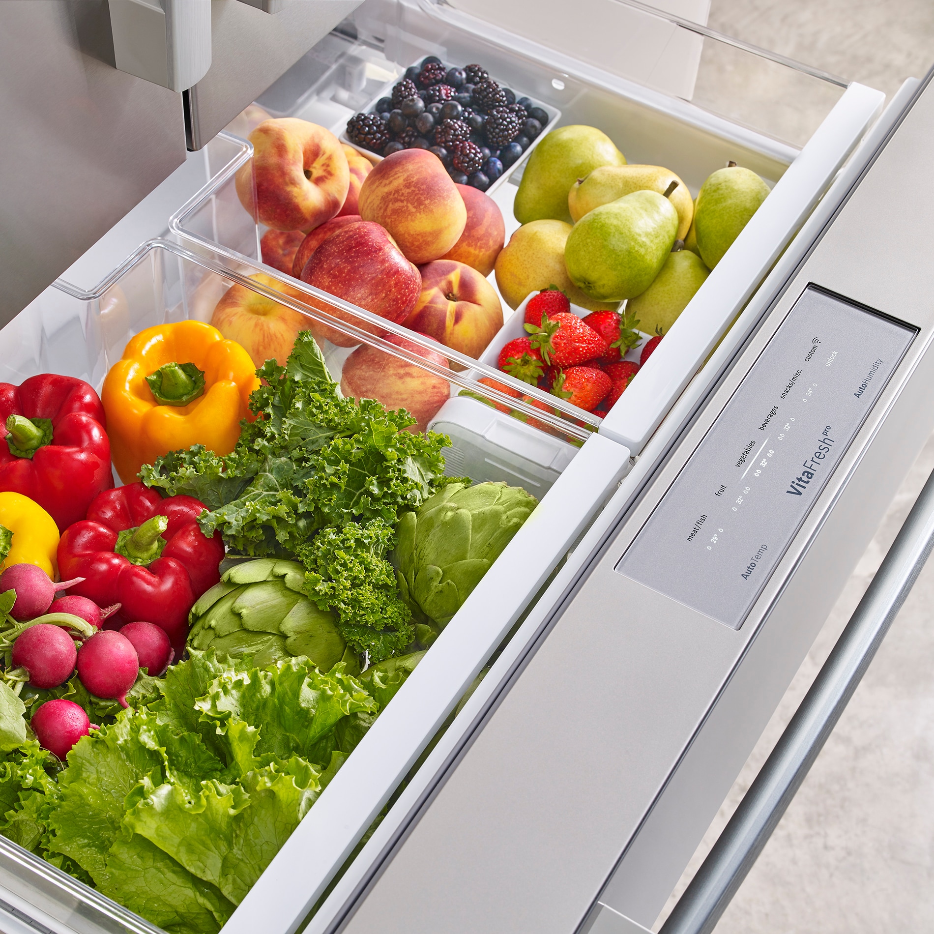 Refrigerador estilo francés de 4 puertas Bosch Serie 800 de 21 pies cúbicos con fabricador de hielo (acero inoxidable) certificado por ENERGY STAR - Profundidad de mostrador B36CL80SNS