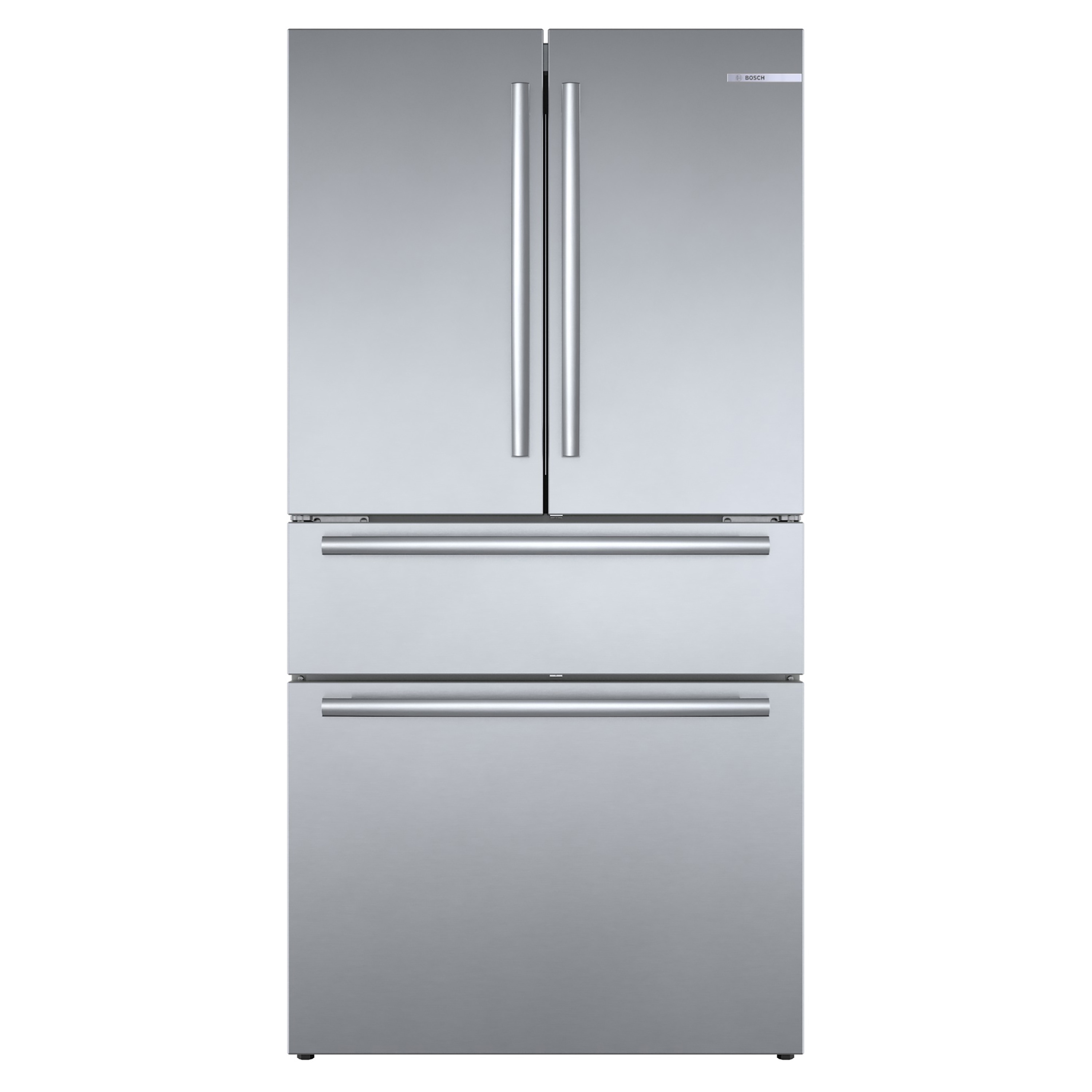 Refrigerador estilo francés de 4 puertas Bosch Serie 800 de 21 pies cúbicos con fabricador de hielo (acero inoxidable) certificado por ENERGY STAR - Profundidad de mostrador B36CL80SNS