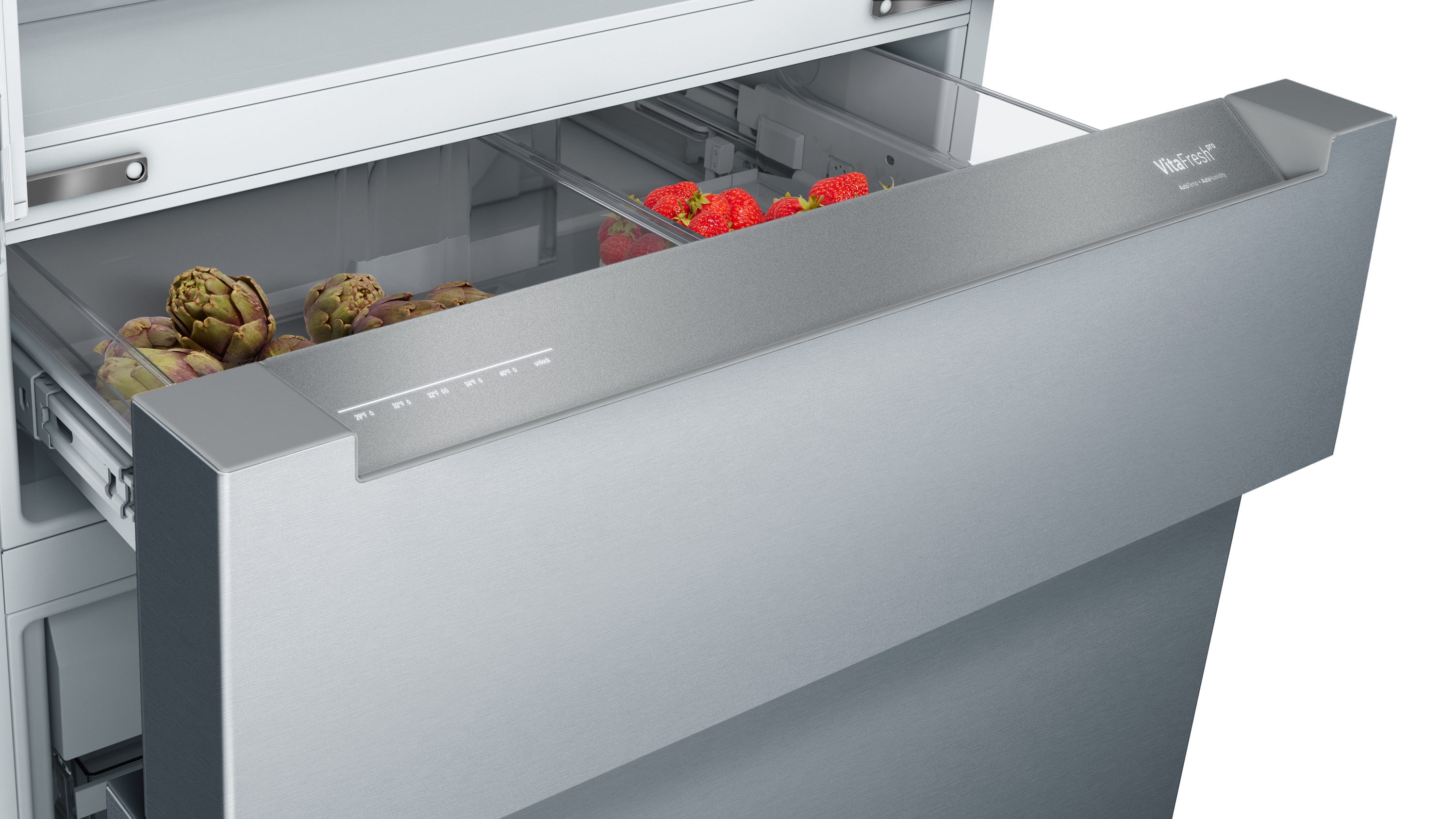 Refrigerador Francés de 4 puertas de profundidad de mostrador Bosch Serie 800 de 21 pies cúbicos con fabricador de hielo y dispensador de agua (acero inoxidable) Certificado ENERGY STAR B36CL80ENS