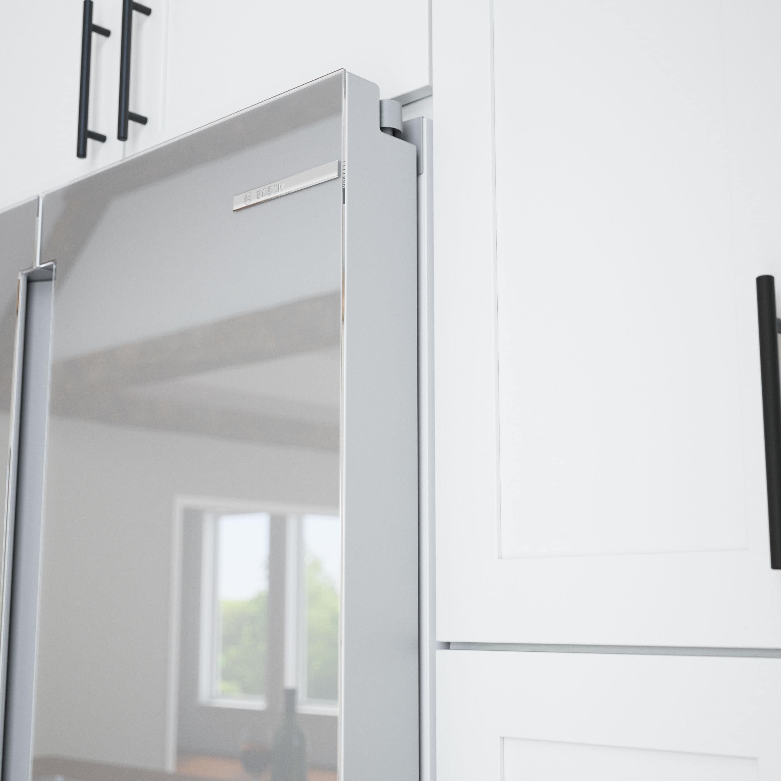 Refrigerador Bosch de Puerta Francesa de 4 Puertas de la Serie 800 de 21 pies cúbicos con Fabricador de Hielo (Acero Inoxidable) Certificado ENERGY STAR B36CL81ENG