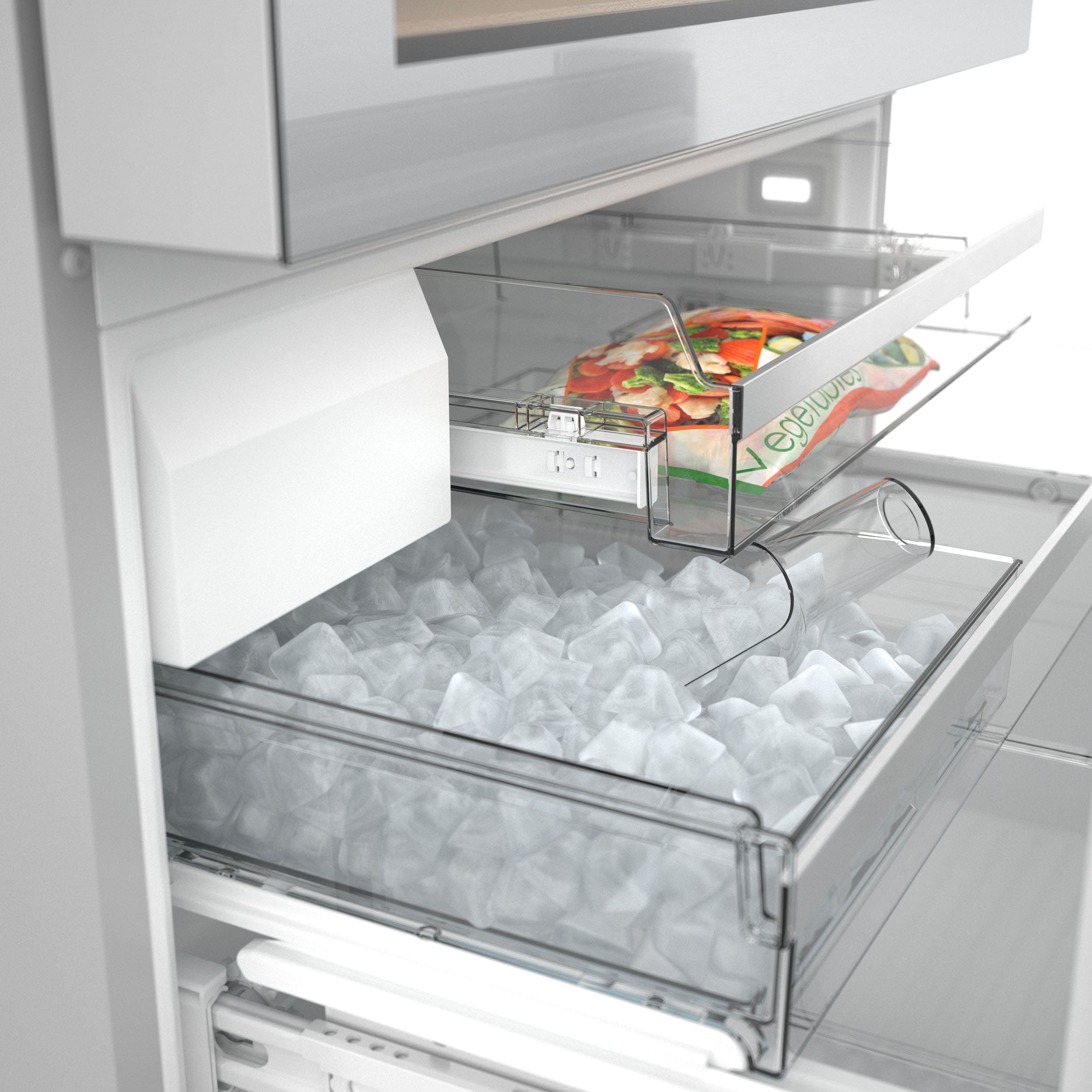 Refrigerador Bosch de Puerta Francesa de 4 Puertas de la Serie 800 de 21 pies cúbicos con Fabricador de Hielo (Acero Inoxidable) Certificado ENERGY STAR B36CL81ENG