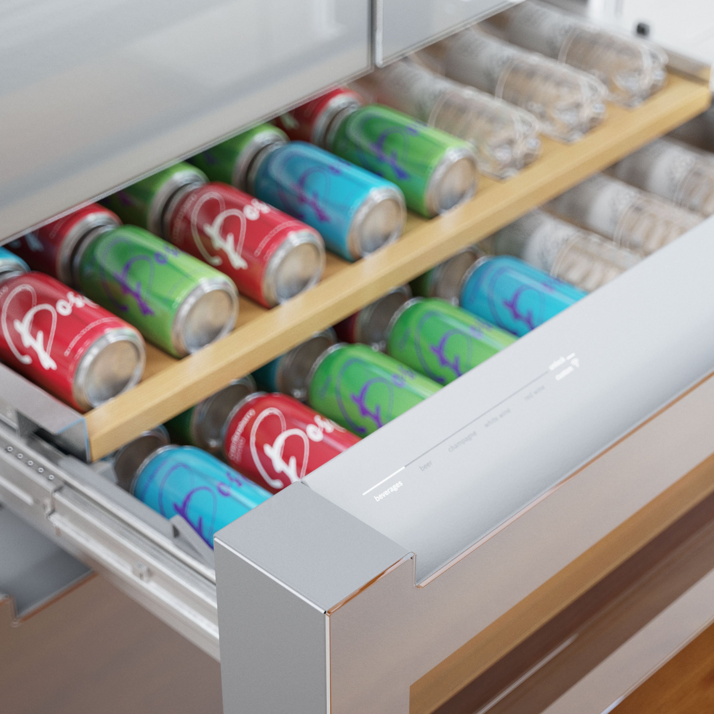 Refrigerador Bosch de Puerta Francesa de 4 Puertas de la Serie 800 de 21 pies cúbicos con Fabricador de Hielo (Acero Inoxidable) Certificado ENERGY STAR B36CL81ENG
