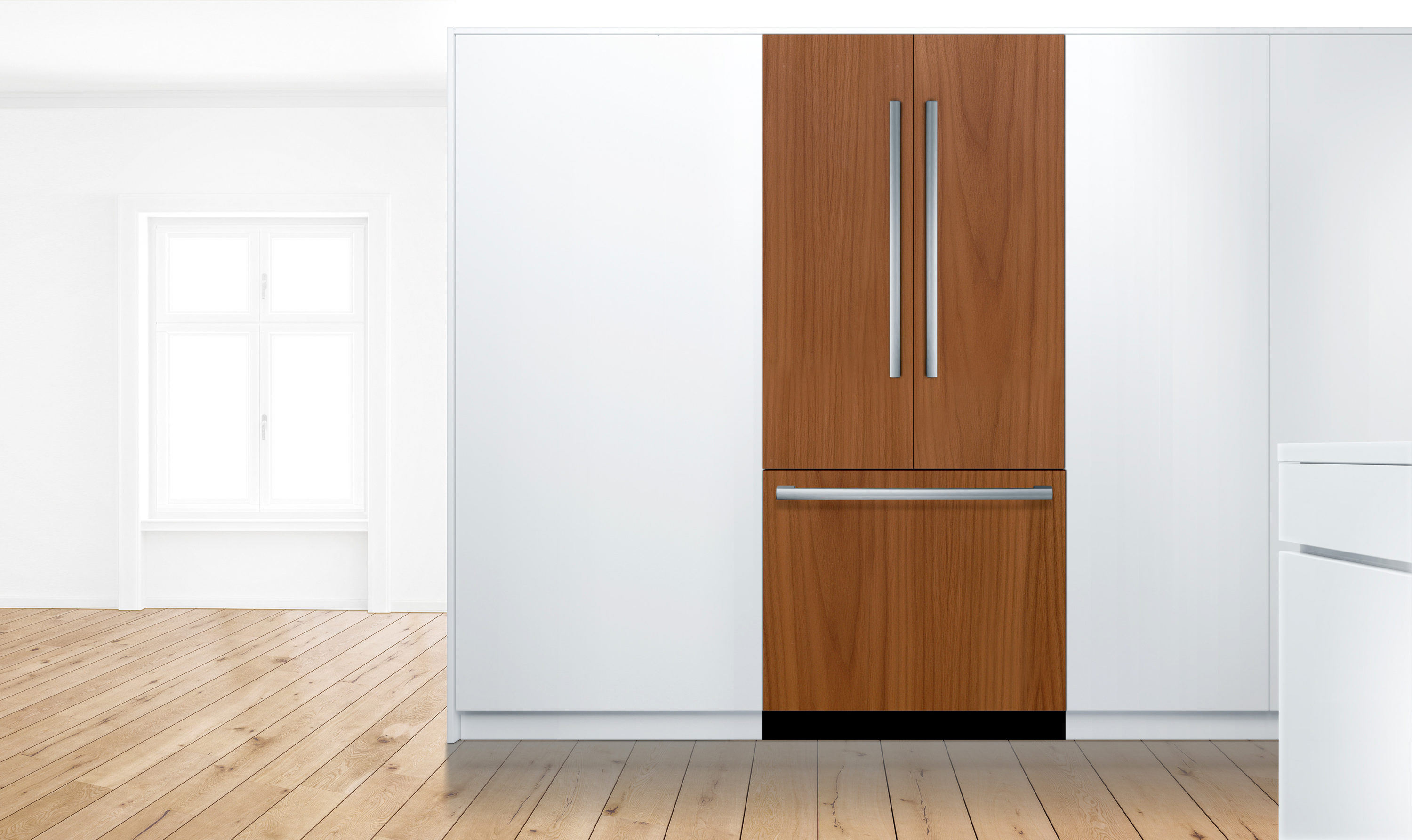 Refrigerador empotrado de puerta francesa de 19.4 pies cúbicos de la serie Bosch Counter-Depth Benchmark con fabricador de hielo (Multi) Certificado ENERGY STAR B36IT905NP