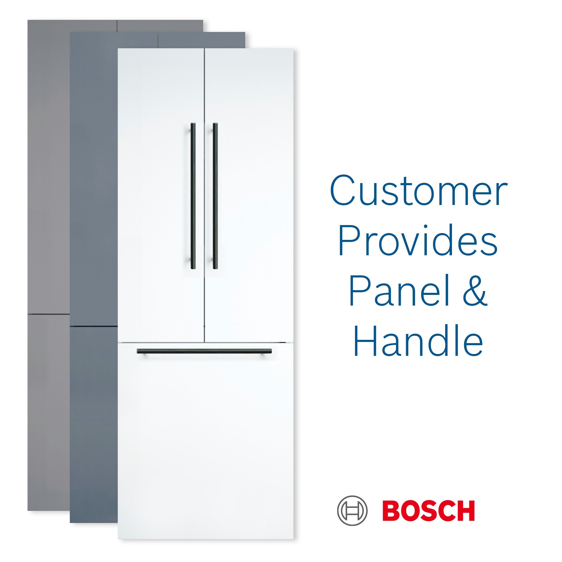 Refrigerador empotrado de puerta francesa de 19.4 pies cúbicos de la serie Bosch Counter-Depth Benchmark con fabricador de hielo (Multi) Certificado ENERGY STAR B36IT905NP
