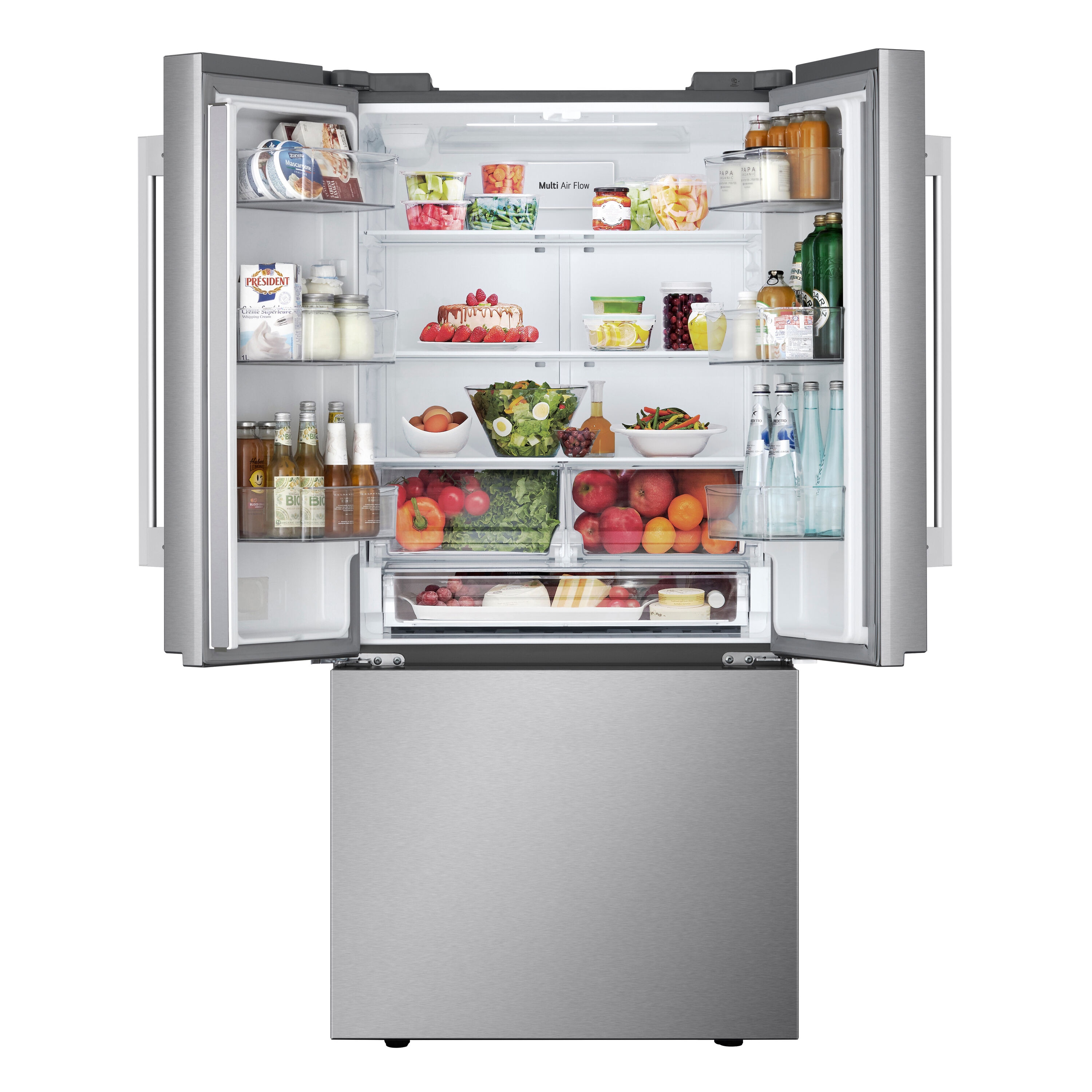 Refrigerador de Puertas Francesas LG con Hielera - 25.1 pies cúbicos, Profundidad Estándar, Compatible con Smart - Acero Inoxidable Resistente a las Manchas ( PrintProof ) Certificado ENERGY STAR LF25H6200S