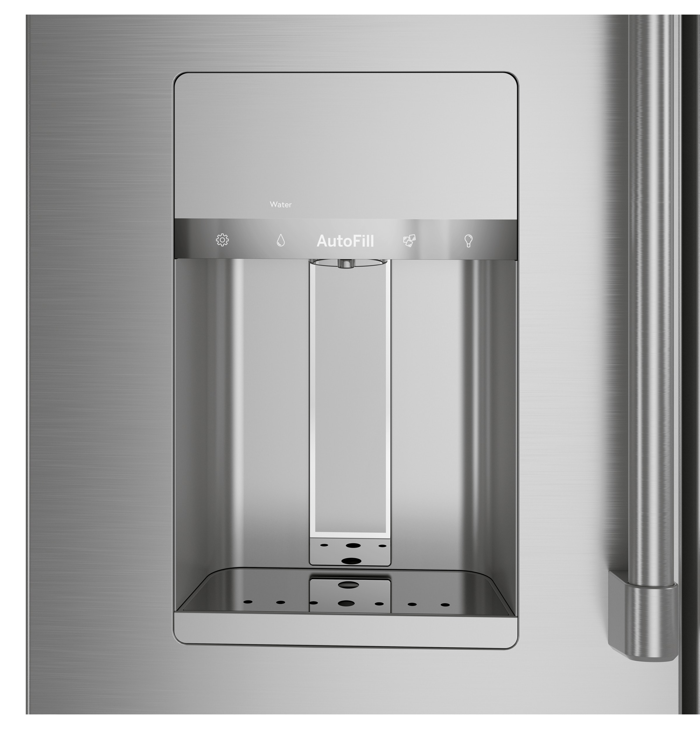 Refrigerador Francés de 4 Puertas de Profundidad Estándar de 27.8 pies cúbicos, Compatible con Smart, con Dispensador de Hielo y Agua ( Acero Inoxidable ) Certificado ENERGY STAR CVE28DP2NS1