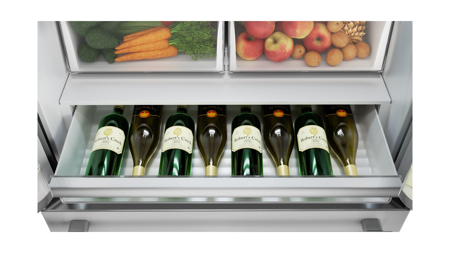 Refrigerador Francés de 4 puertas con Ice Maker y cubierta de acero inoxidable de profundidad de mostrador de 22.5 pies cúbicos con certificación ENERGY STAR