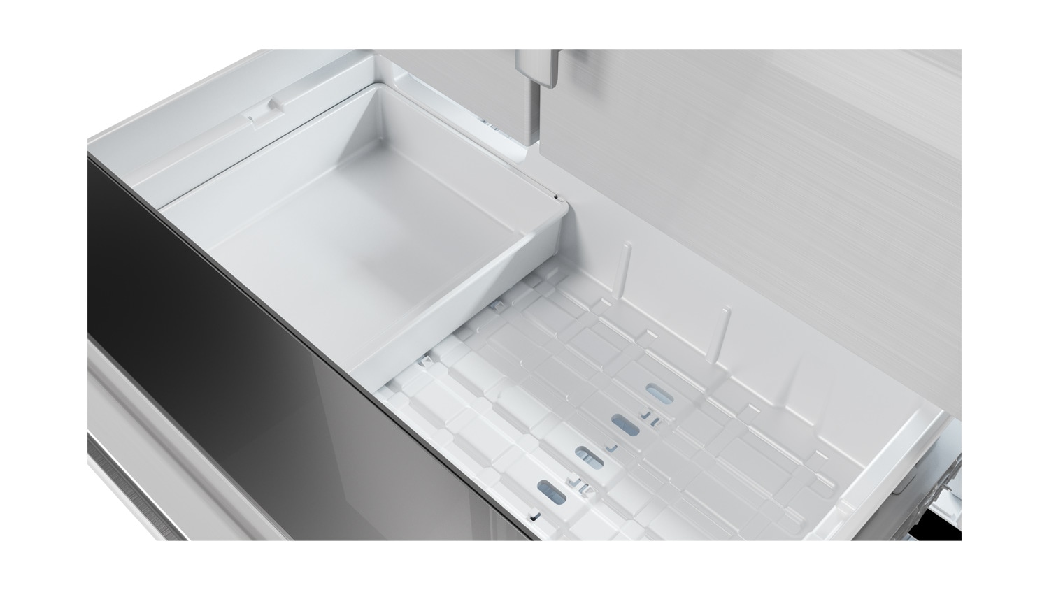 Refrigerador Francés de 4 puertas con Ice Maker y cubierta de acero inoxidable de profundidad de mostrador de 22.5 pies cúbicos con certificación ENERGY STAR