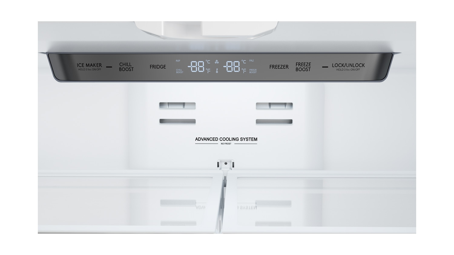 Refrigerador Francés de 4 puertas con Ice Maker y cubierta de acero inoxidable de profundidad de mostrador de 22.5 pies cúbicos con certificación ENERGY STAR