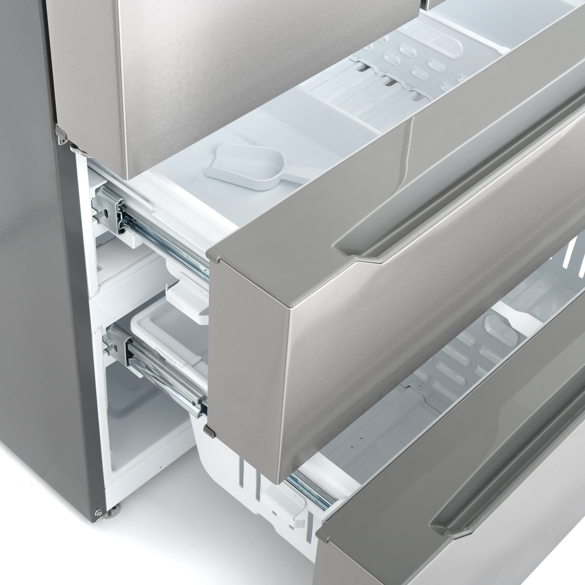 Refrigerador Francés de 4 Puertas con Dispensador de Hielo y Hielera de Acero Inoxidable COS-FDR225RHSS de 22.5 pies cúbicos de Profundidad de Mostrador (Certificado ENERGY STAR)