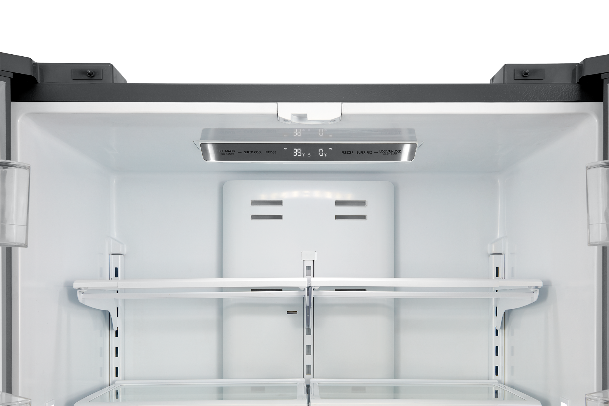 Refrigerador Francés de 4 Puertas con Dispensador de Hielo y Hielera de Acero Inoxidable COS-FDR225RHSS de 22.5 pies cúbicos de Profundidad de Mostrador (Certificado ENERGY STAR)