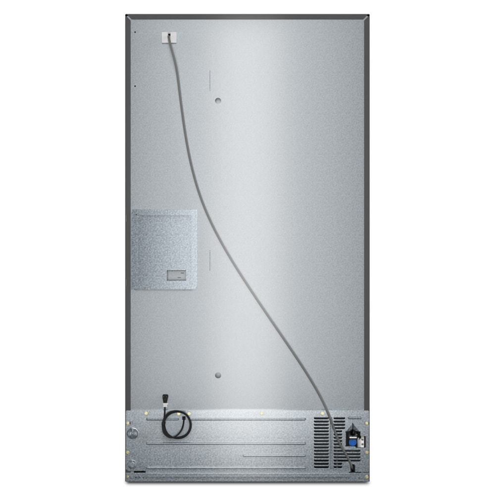 Refrigerador francés de 4 puertas de profundidad estándar de 26.2 pies cúbicos de KitchenAid con fabricador de hielo y dispensador de agua e hielo (acero inoxidable PrintShield) KRMF536RPS.