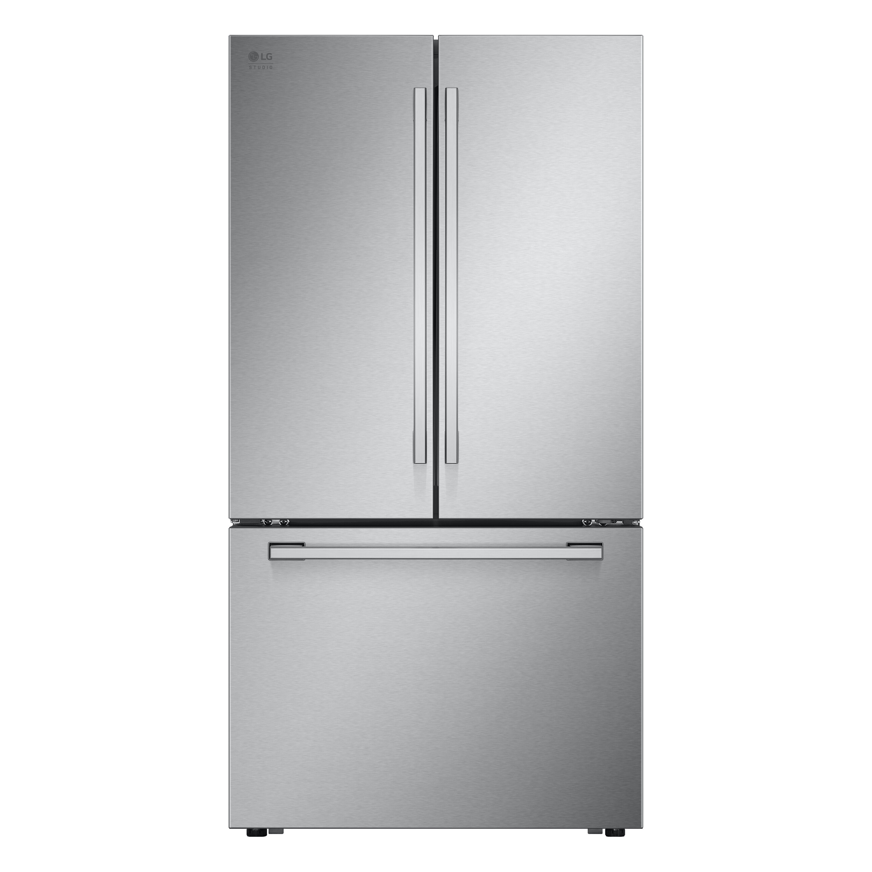 Refrigerador de Puertas Francesas LG STUDIO Counter-Depth de 26.5 pies cúbicos con Fabricador de Hielo y Dispensador de Agua (Acero Inoxidable PrintProof) Compatible con Smart ENERGY STAR Certificado SRFB27S3