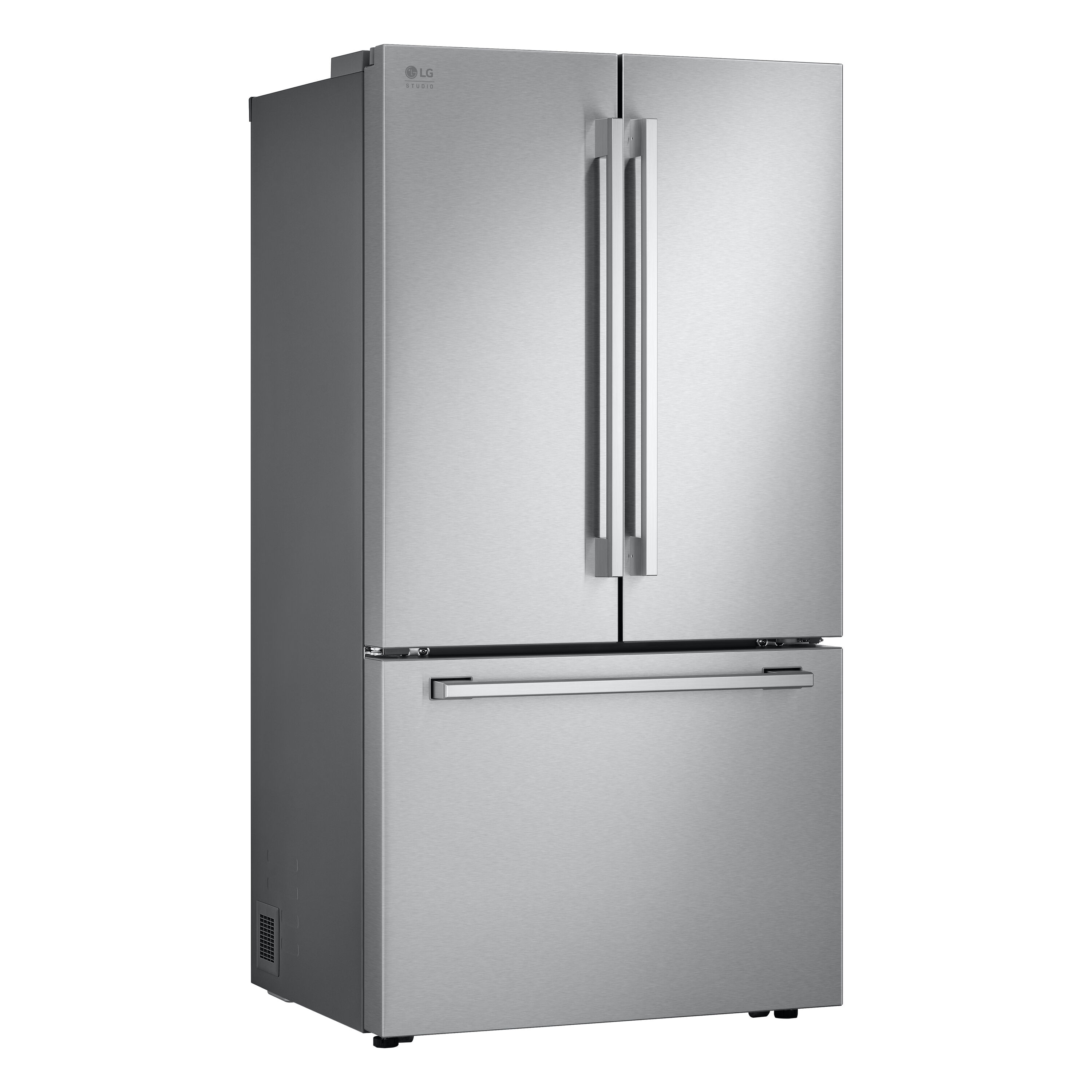 Refrigerador de Puertas Francesas LG STUDIO Counter-Depth de 26.5 pies cúbicos con Fabricador de Hielo y Dispensador de Agua (Acero Inoxidable PrintProof) Compatible con Smart ENERGY STAR Certificado SRFB27S3