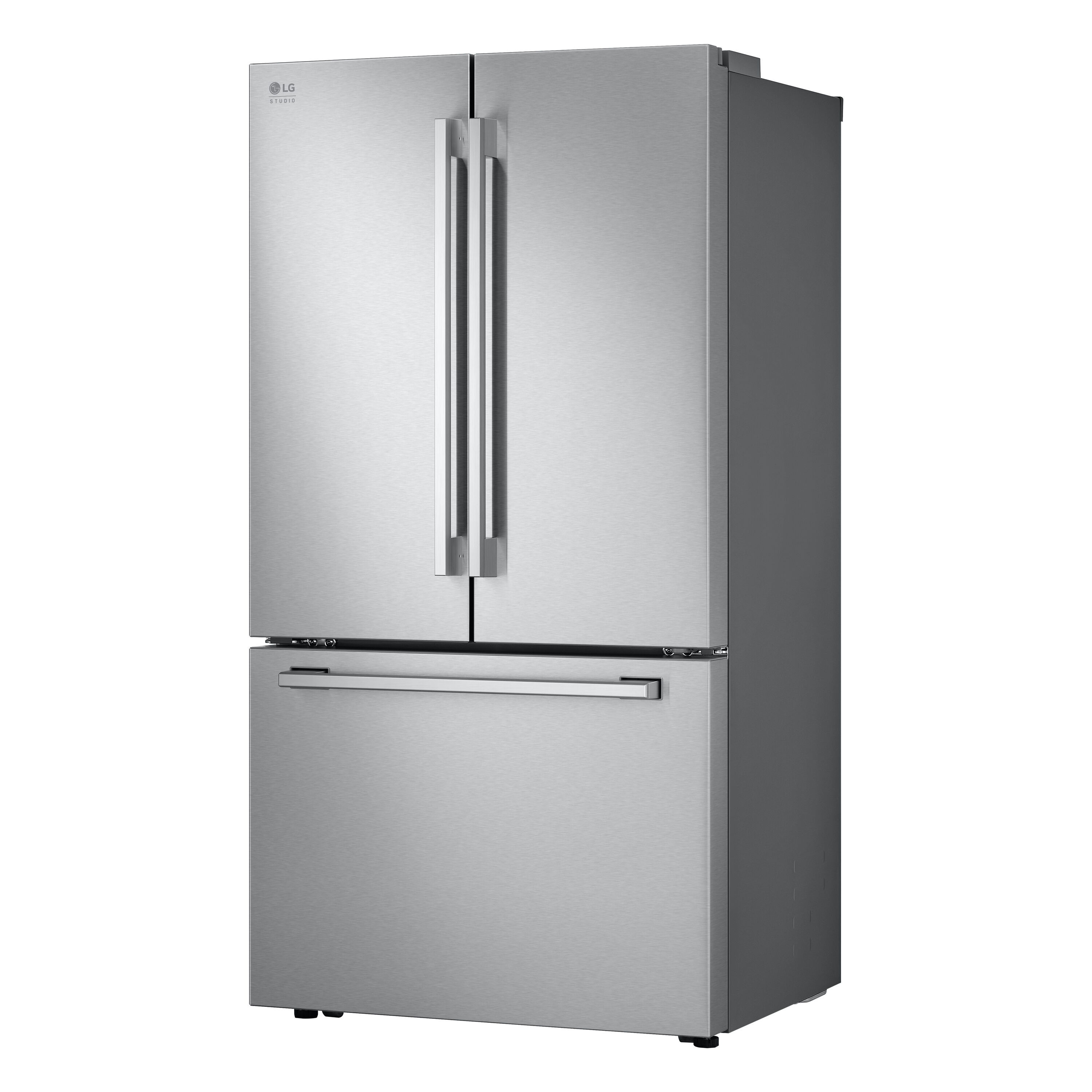 Refrigerador de Puertas Francesas LG STUDIO Counter-Depth de 26.5 pies cúbicos con Fabricador de Hielo y Dispensador de Agua (Acero Inoxidable PrintProof) Compatible con Smart ENERGY STAR Certificado SRFB27S3