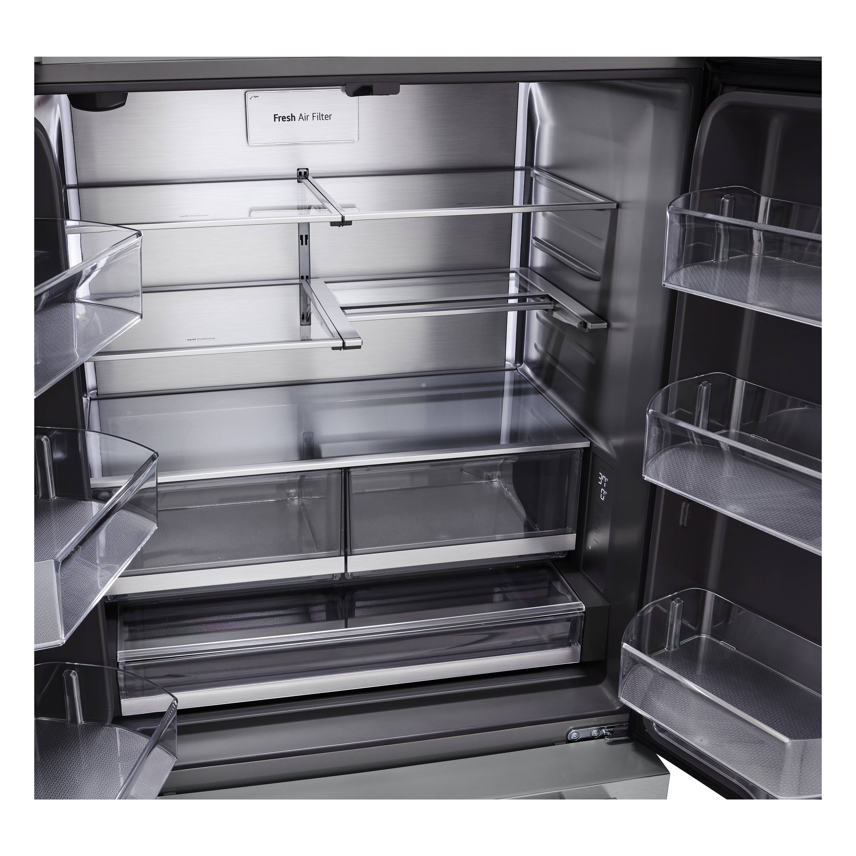Refrigerador de Puertas Francesas LG STUDIO Counter-Depth de 26.5 pies cúbicos con Fabricador de Hielo y Dispensador de Agua (Acero Inoxidable PrintProof) Compatible con Smart ENERGY STAR Certificado SRFB27S3