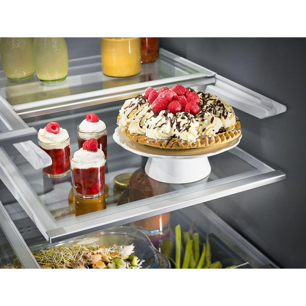 Refrigerador francés de 5 puertas con dispensador de hielo y agua (acero inoxidable) de profundidad estándar de 25.8 pies cúbicos de KitchenAid