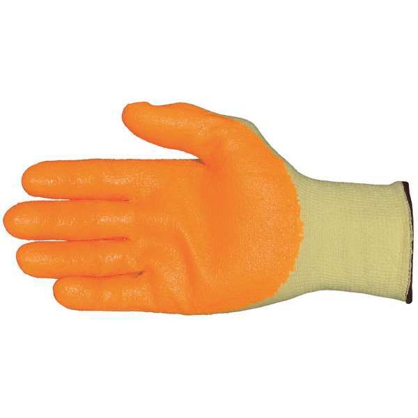 Guantes recubiertos de alta visibilidad de Ansell, nivel de corte A5, calibre 13, amarillos, talla M (8) - 11-515