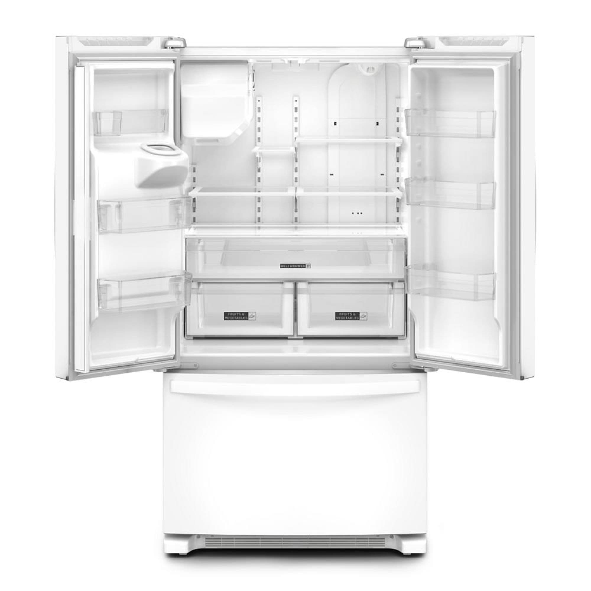 Refrigerador Francés de 3 Puertas con Hielera y Dispensador de Agua y Hielo, Profundidad Estándar de 24.7 pies cúbicos (Blanco) Certificado ENERGY STAR de Whirlpool WRFF3436RW