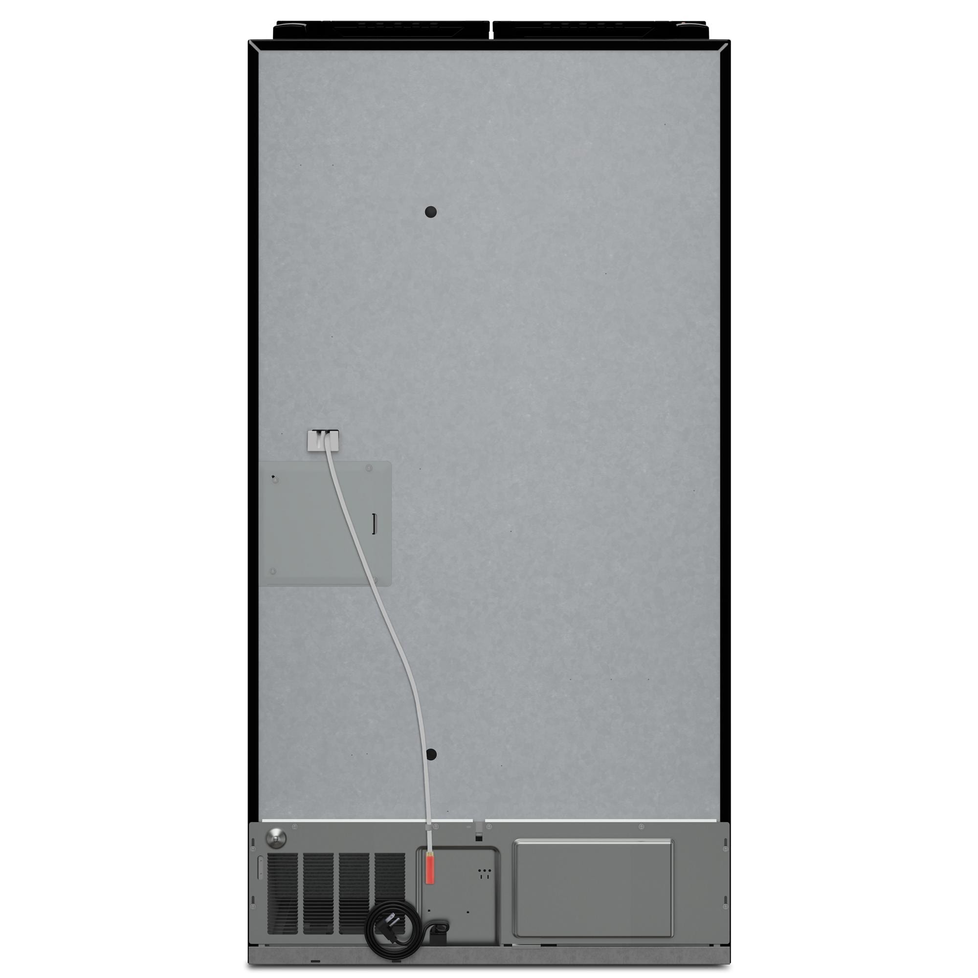 Refrigerador francés de tres puertas de profundidad estándar de 24.7 pies cúbicos con dispensador de hielo y agua (Negro) Certificado ENERGY STAR WRFF3436RB de Whirlpool.